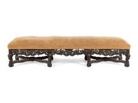 An Italian Carved Walnut Hall Bench