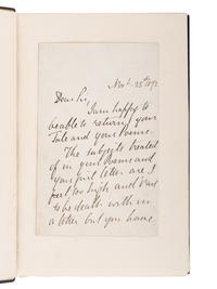 TENNYSON, Alfred, Lord (1809-1892). The Works of Alfred, Lord Tennyson. New York and London: G. P. Putnam’s Sons, 1909.
