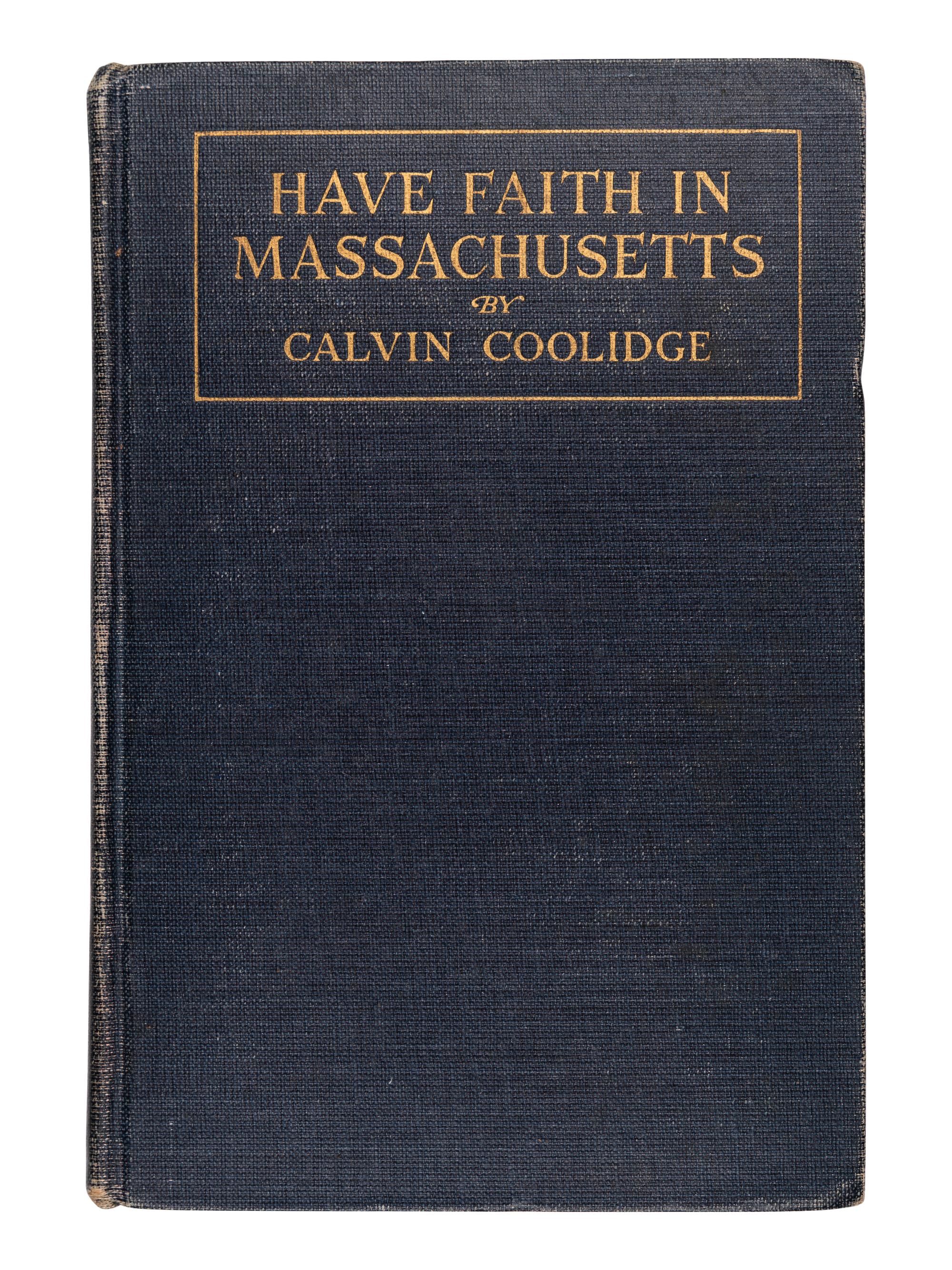 COOLIDGE, Calvin (1872-1933). Autobiography. New York: The Cosmopolitan Book Company, 1929.