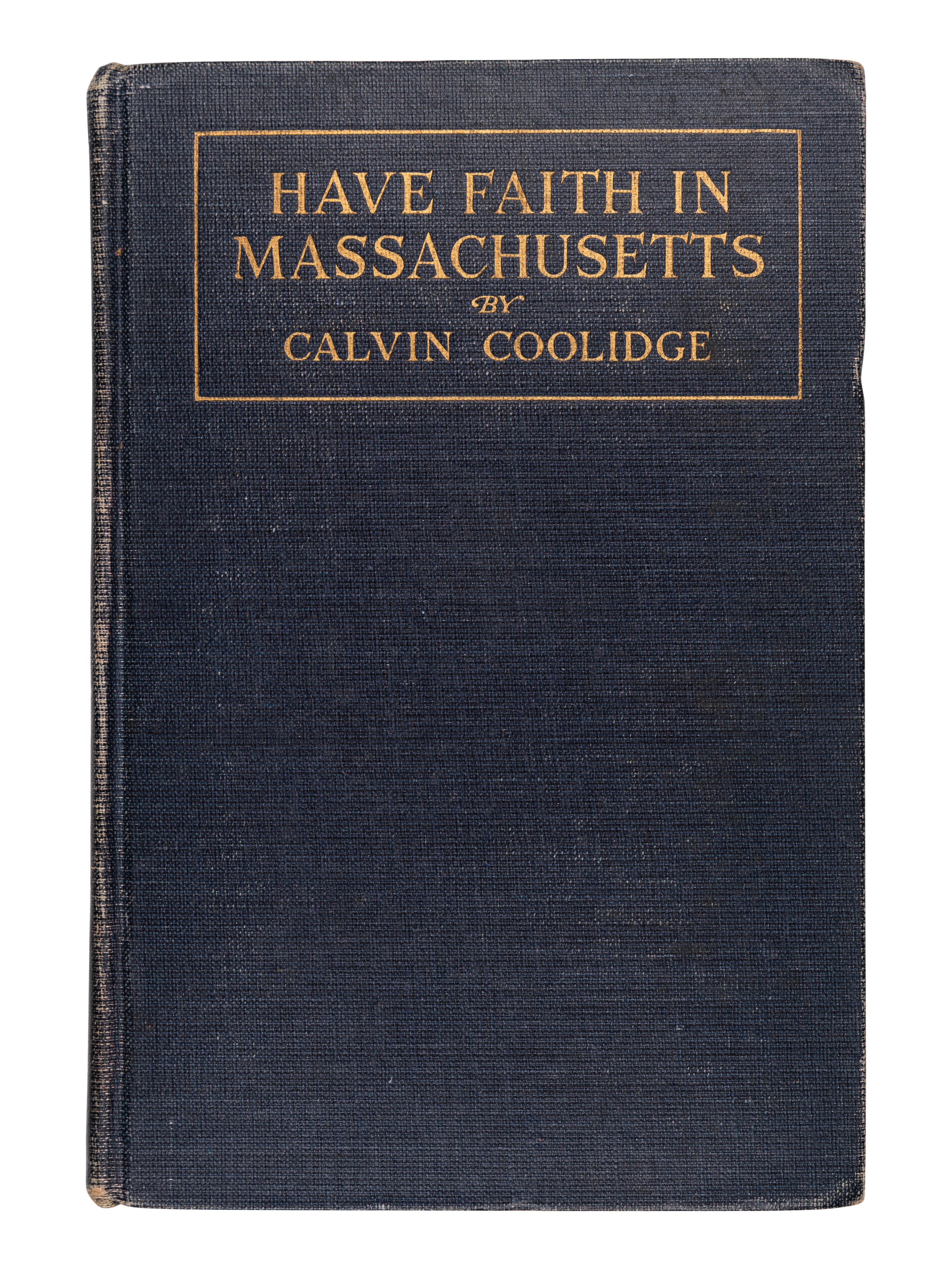 COOLIDGE, Calvin (1872-1933). Autobiography. New York: The Cosmopolitan Book Company, 1929.