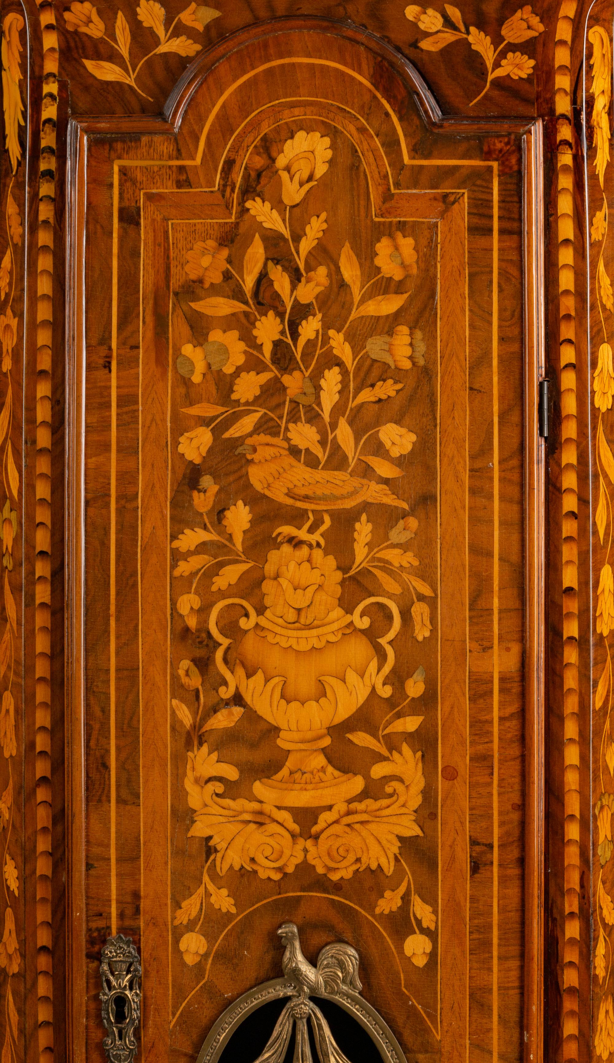 A Dutch Rococo Marquetry Longcase Clock — 18TH CENTURY