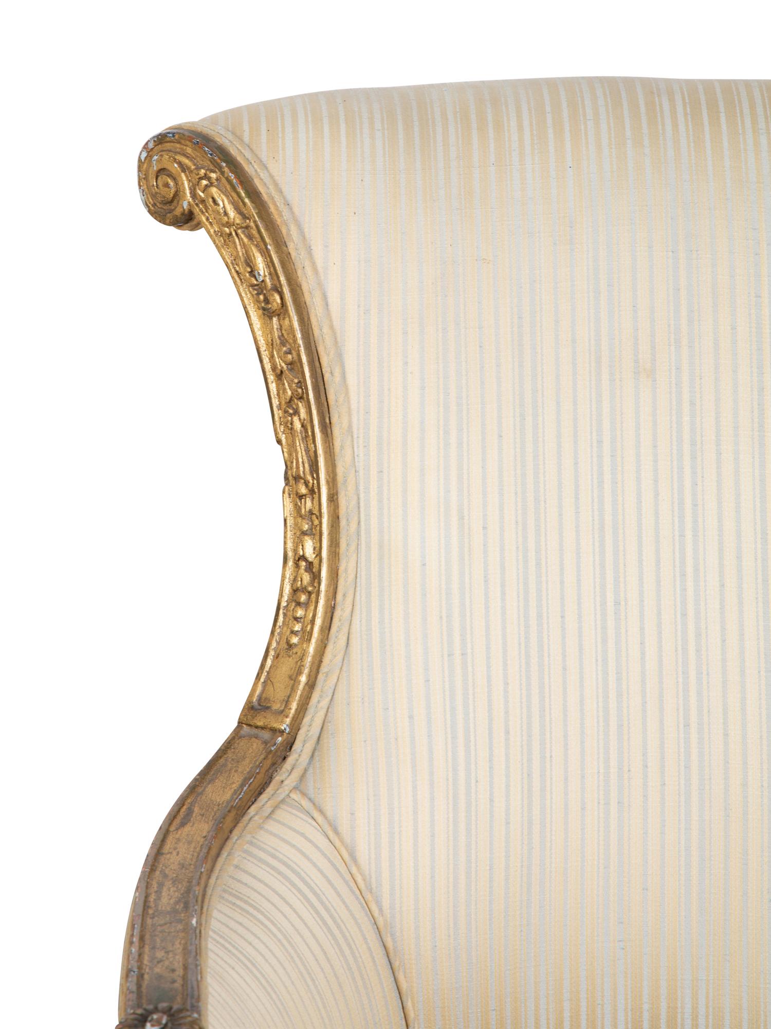 A Pair of Regency Style Giltwood Chairs — 19TH CENTURY
