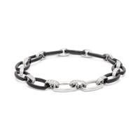 ART DECO, PLATINUM, ONYX AND DIAMOND BRACELET