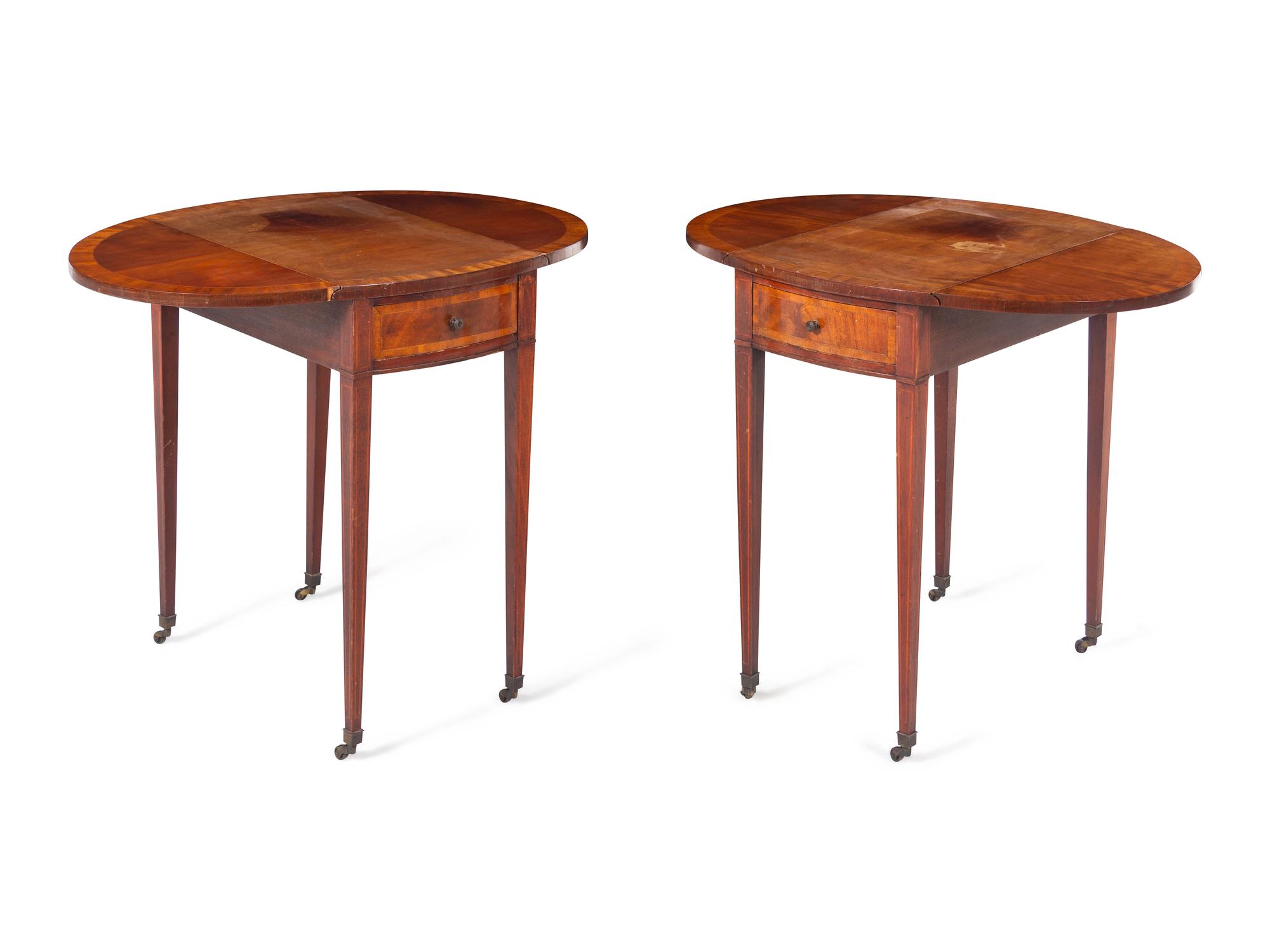 A Pair of Georgian Style Pembroke Tables