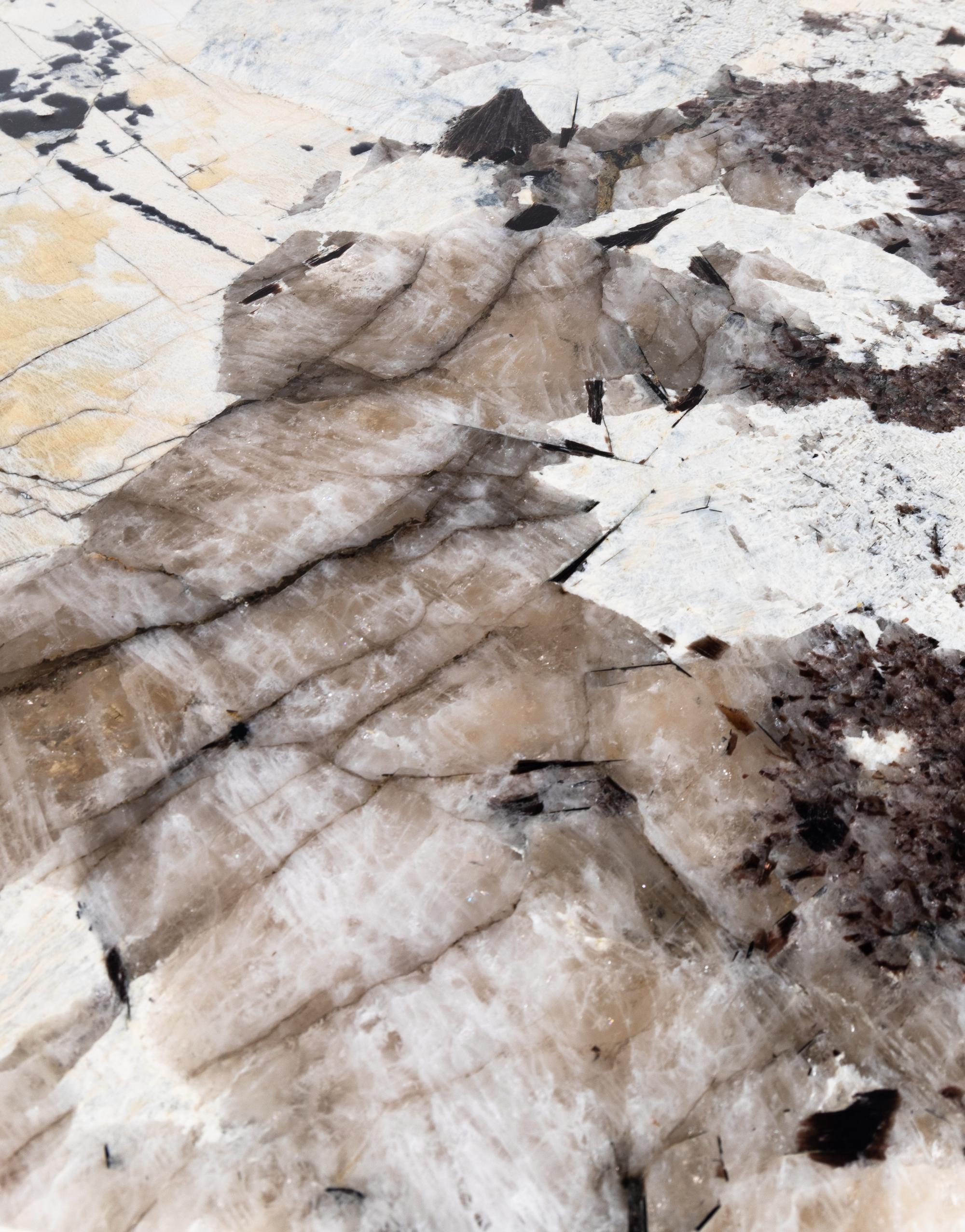 A Contemporary Chrome and Marble-Top Dining Table