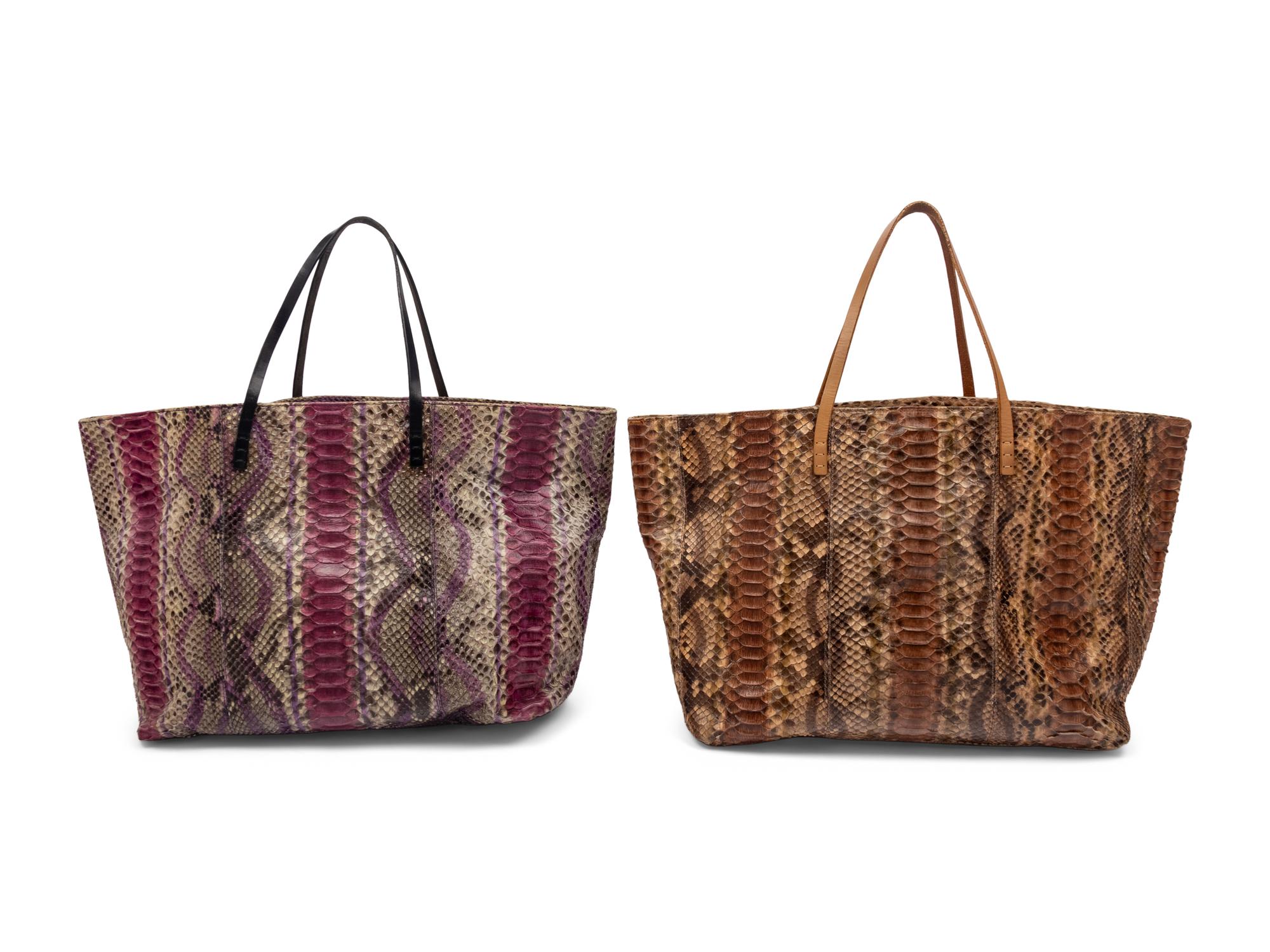 Two Fendi Python Totes