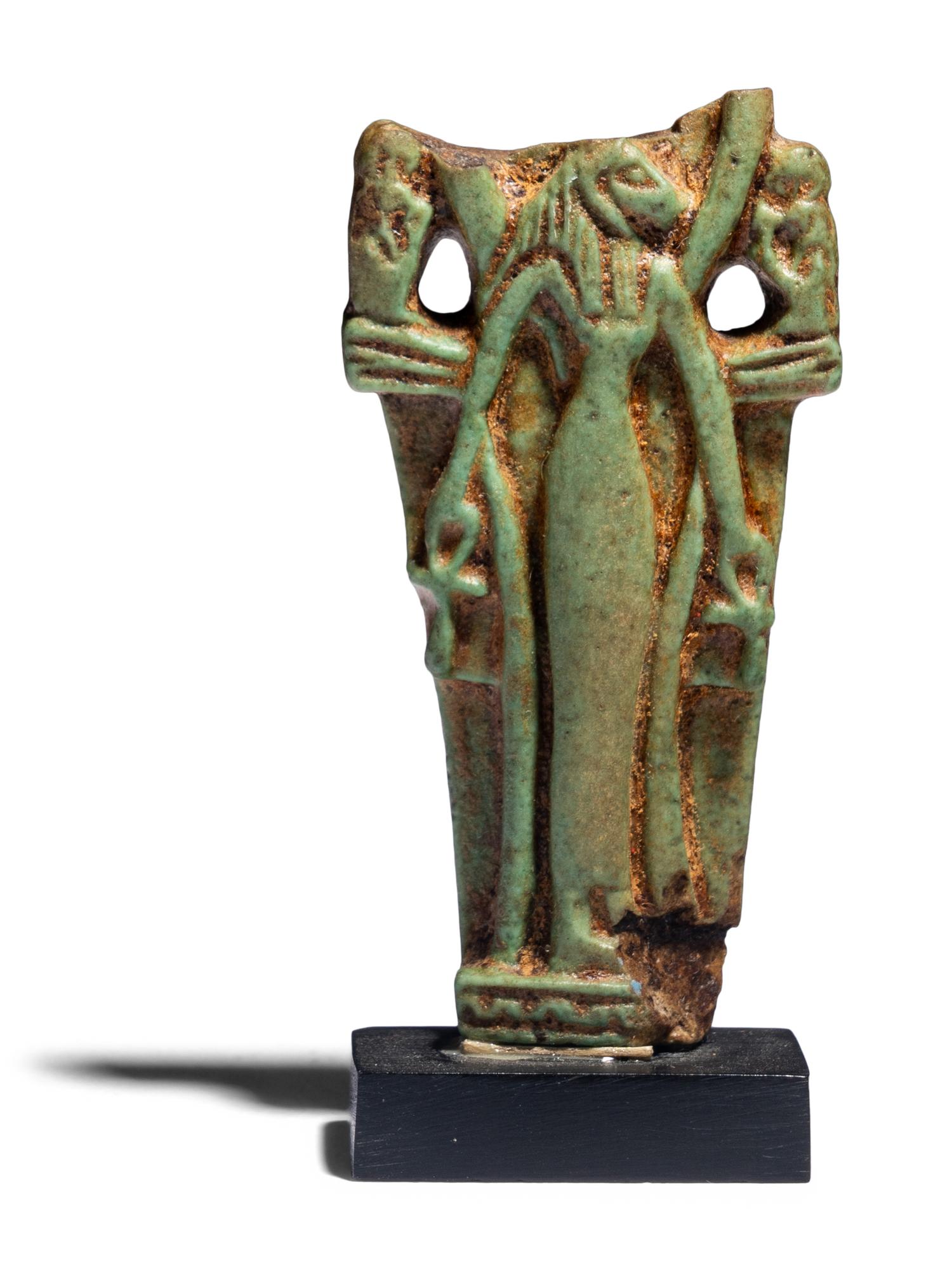 An Egyptian Faience Plaque with Sekhmet