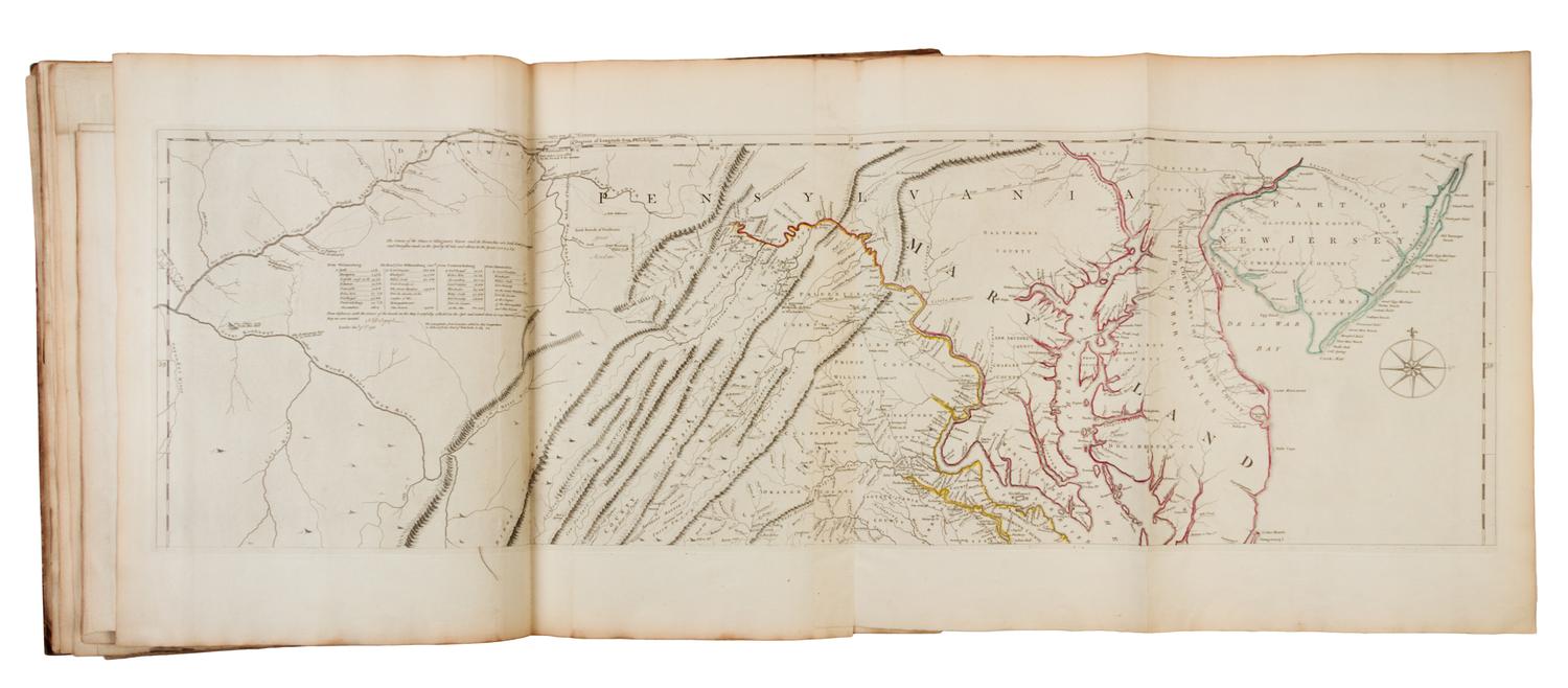 JEFFERYS, Thomas (ca 1719-1771). The American Atlas. London R. Sayer and J. Bennett, 1776.