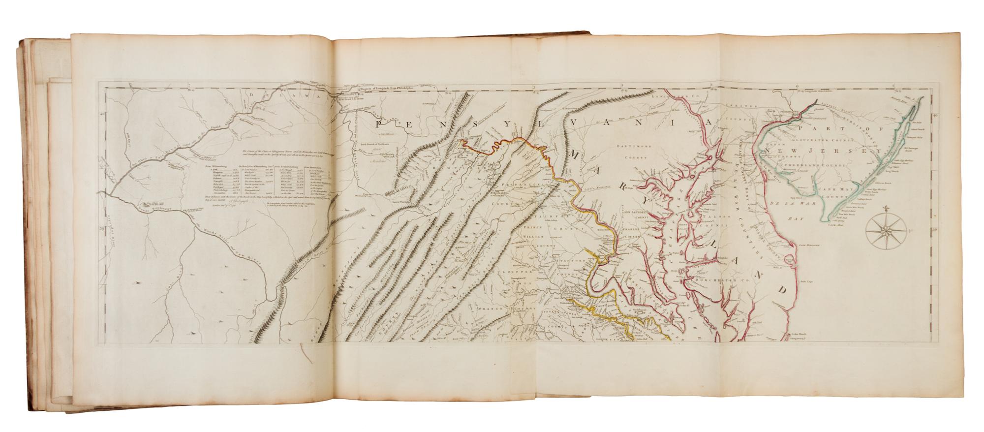 JEFFERYS, Thomas (ca 1719-1771). The American Atlas. London R. Sayer and J. Bennett, 1776.