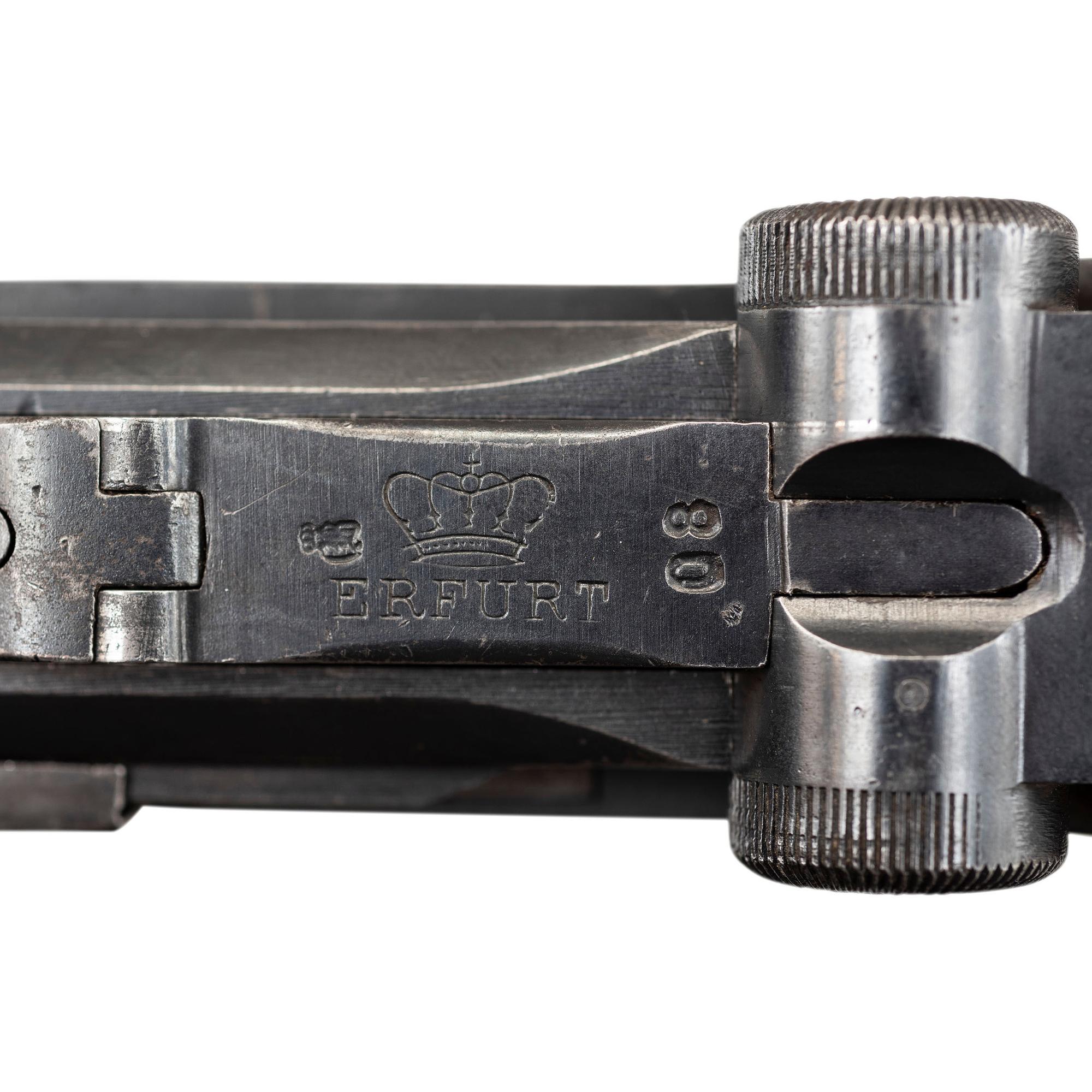 ** Erfurt P.08 Luger Dated 1917 with Matching Numbers and Martial Markings