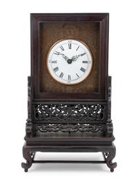 A Hardwood Mantel Clock