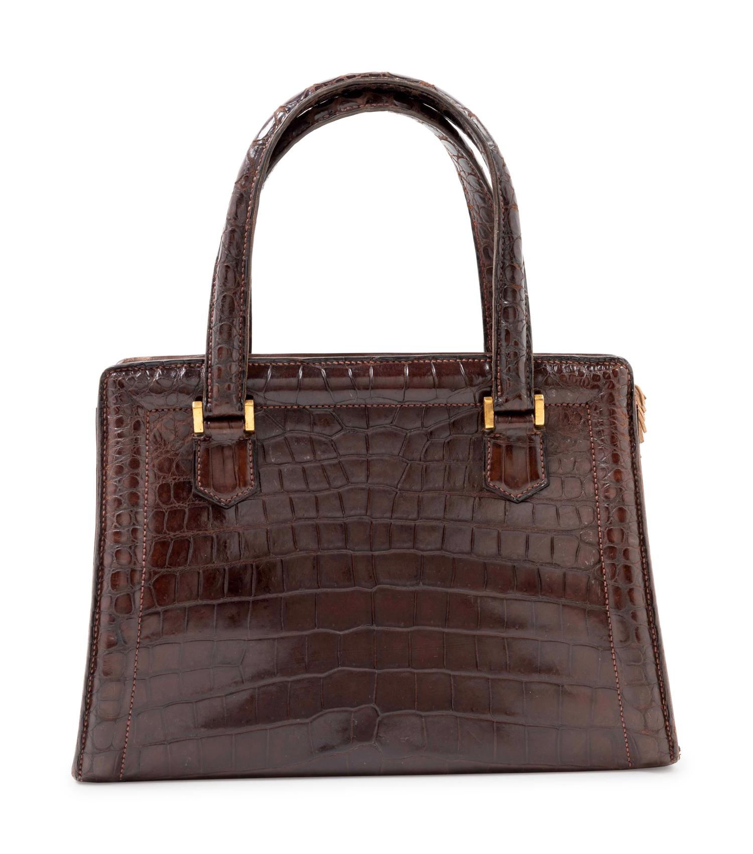 Vintage Hermès 26cm Crocodile Pullman Bag, 1960-70s