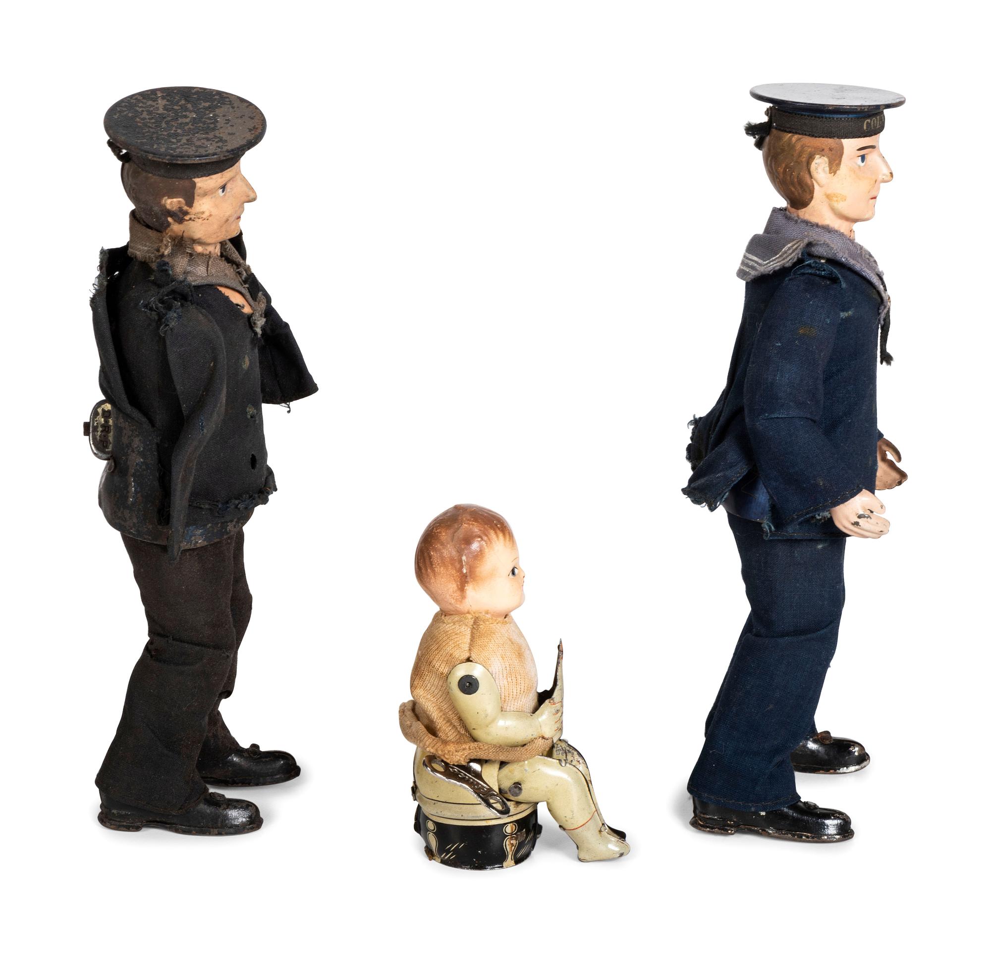 Three German Tin Windup Figural Toys