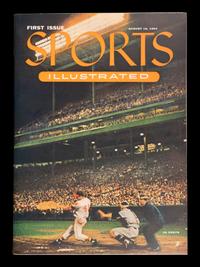 An Original 1954 Sports Illustrated First Issue Complete With Topps Baseball Cards Insert,