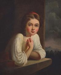 Thomas Waterman Wood (American, 1823–1903)(after Trumbull) - Portrait of Alexander Hamilton together with (19th Century American) Portrait of a Young Lady