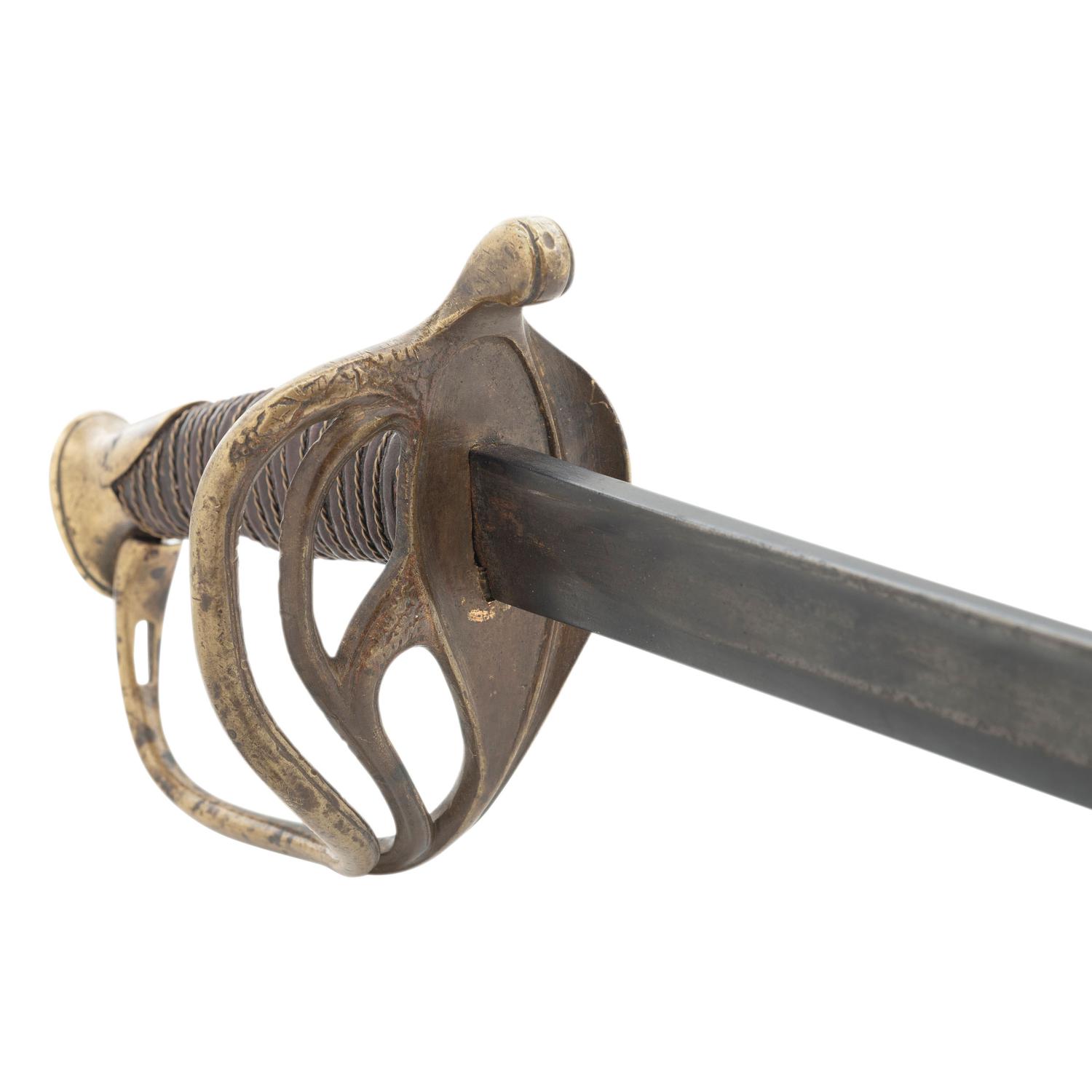 Leech & Rigdon Cavalry Officer's Saber with Brass Mounted Iron Scabbard