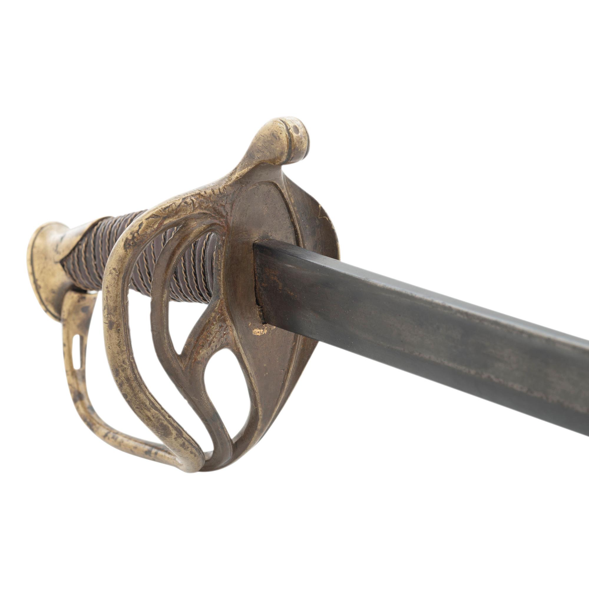 Leech & Rigdon Cavalry Officer's Saber with Brass Mounted Iron Scabbard