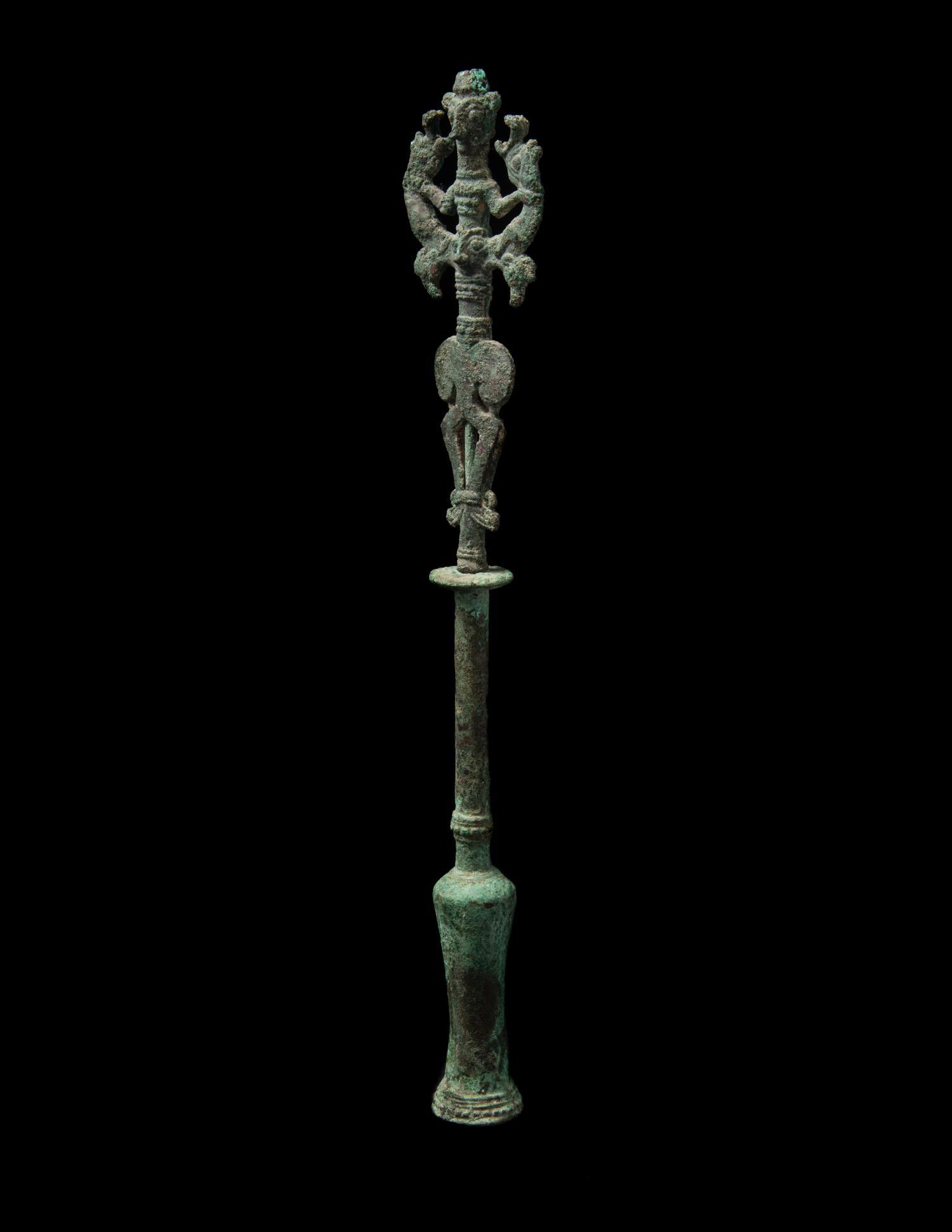 A Luristan Bronze Standard Finial with the Master of the Animals