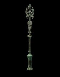 A Luristan Bronze Standard Finial with the Master of the Animals