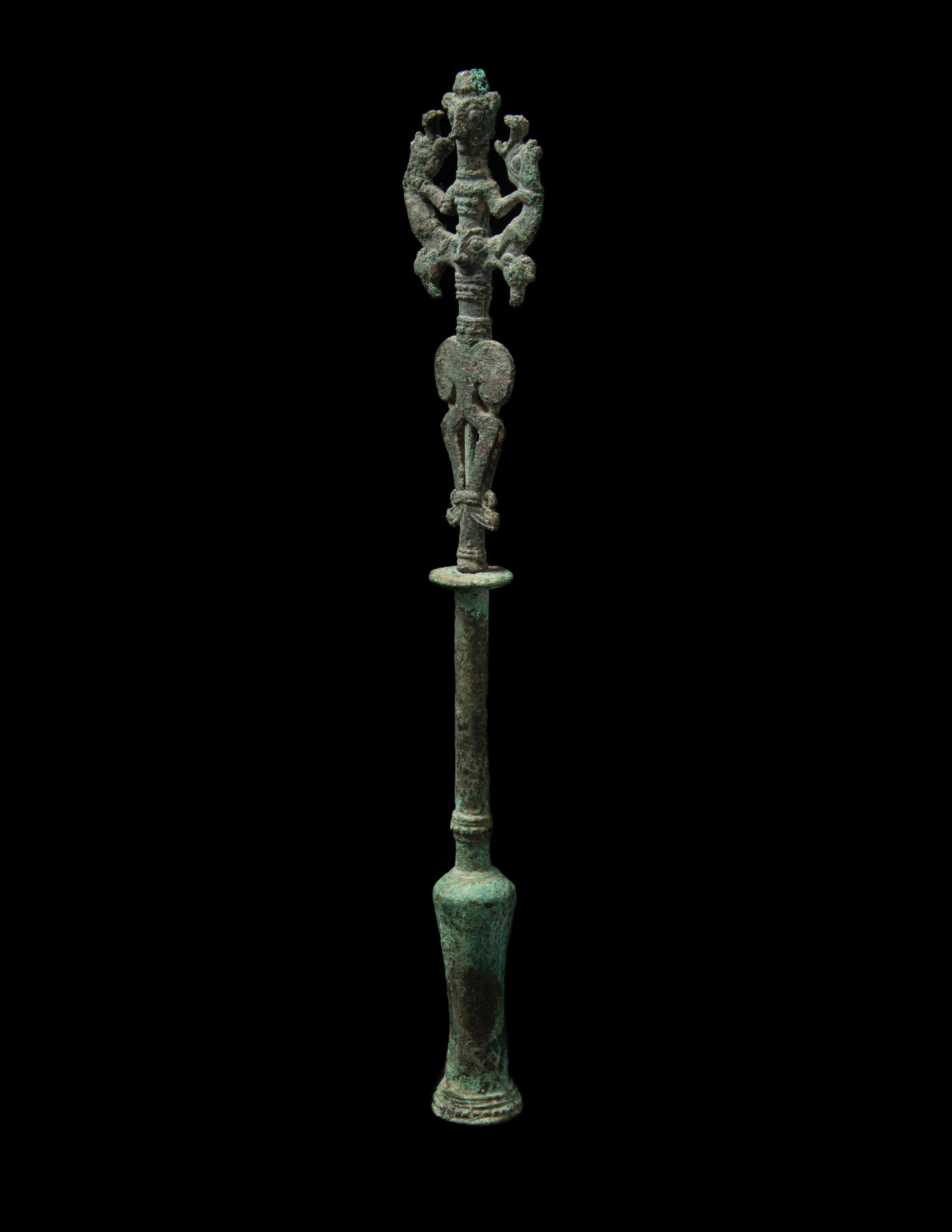 A Luristan Bronze Standard Finial with the Master of the Animals