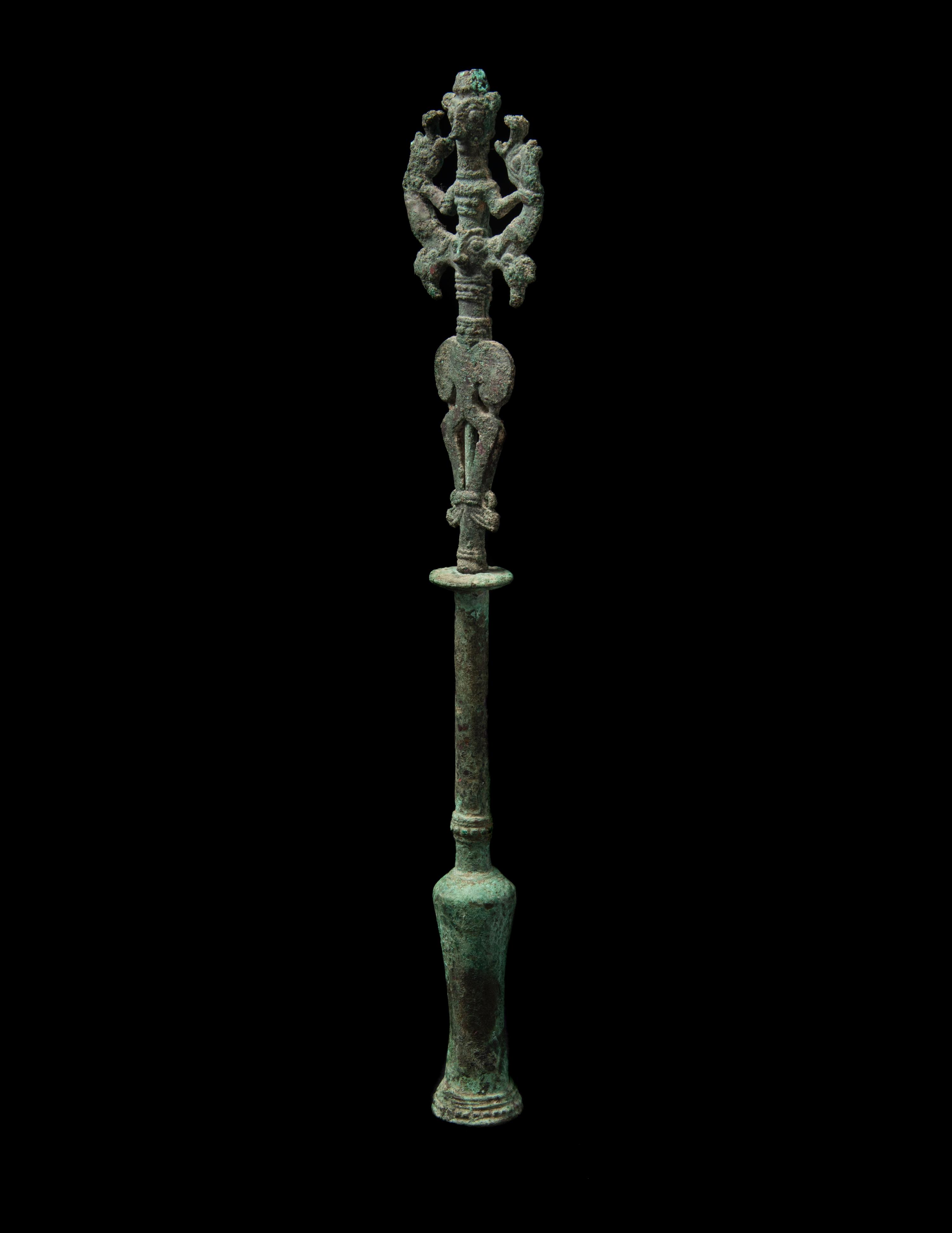 A Luristan Bronze Standard Finial with the Master of the Animals
