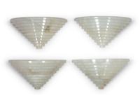 A Set of Four Spanish Art Deco Style Alabaster Sconces
