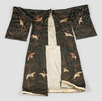 Three Japanese Silk Kimono and One Japanese Silk Priest Robe