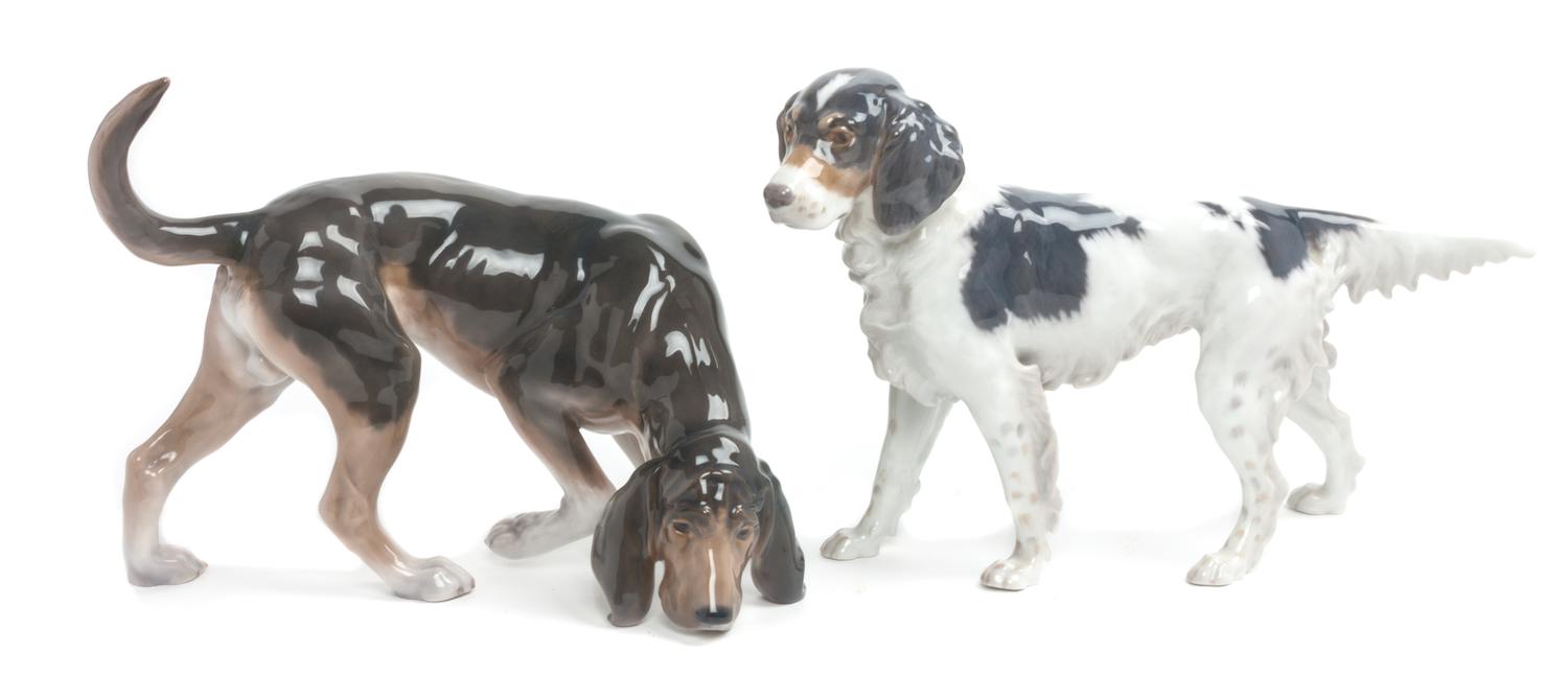 Two Bing & Grondahl Porcelain Figures Width of widest 11 inches. — 20TH CENTURY