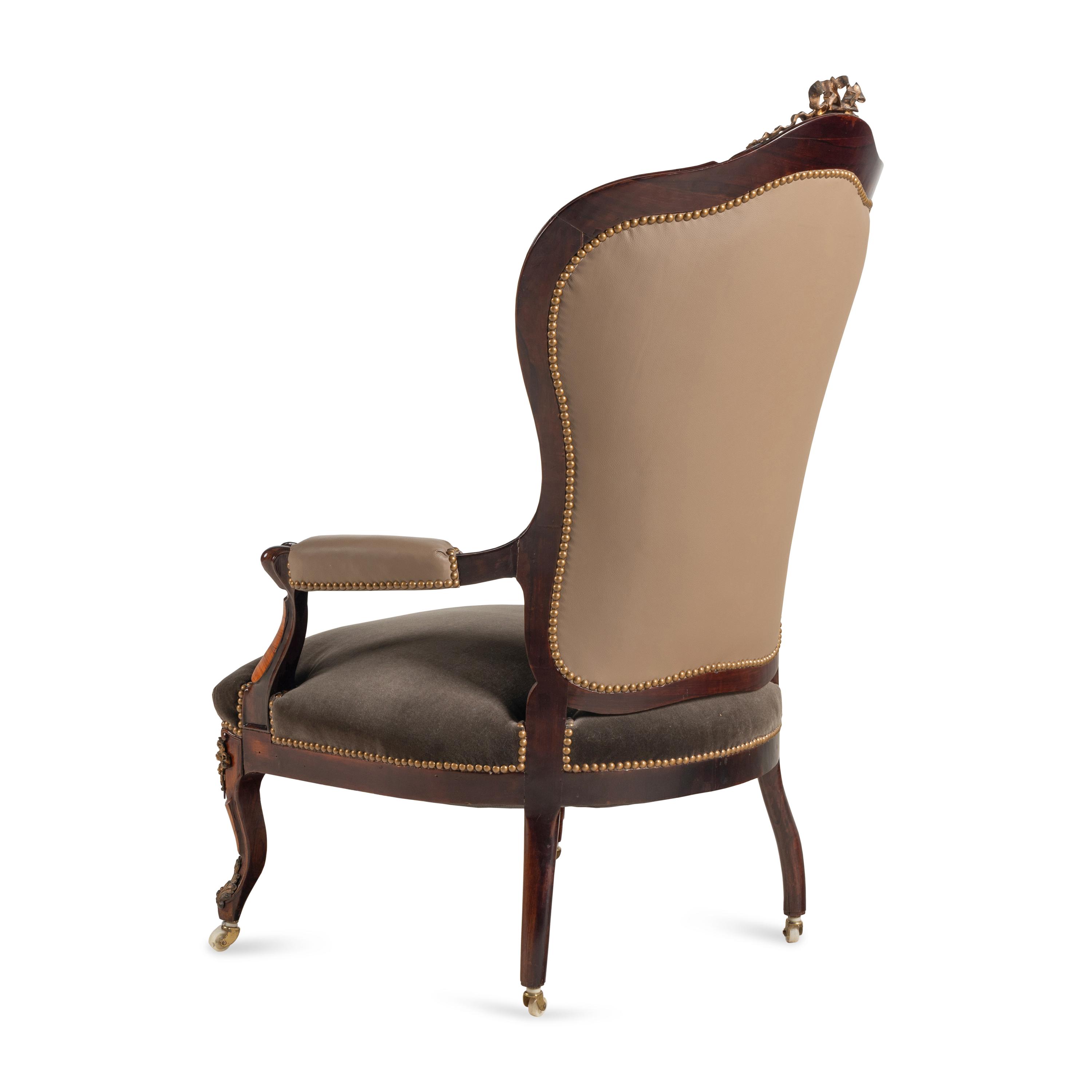 A Rococo Revival Style Armchair