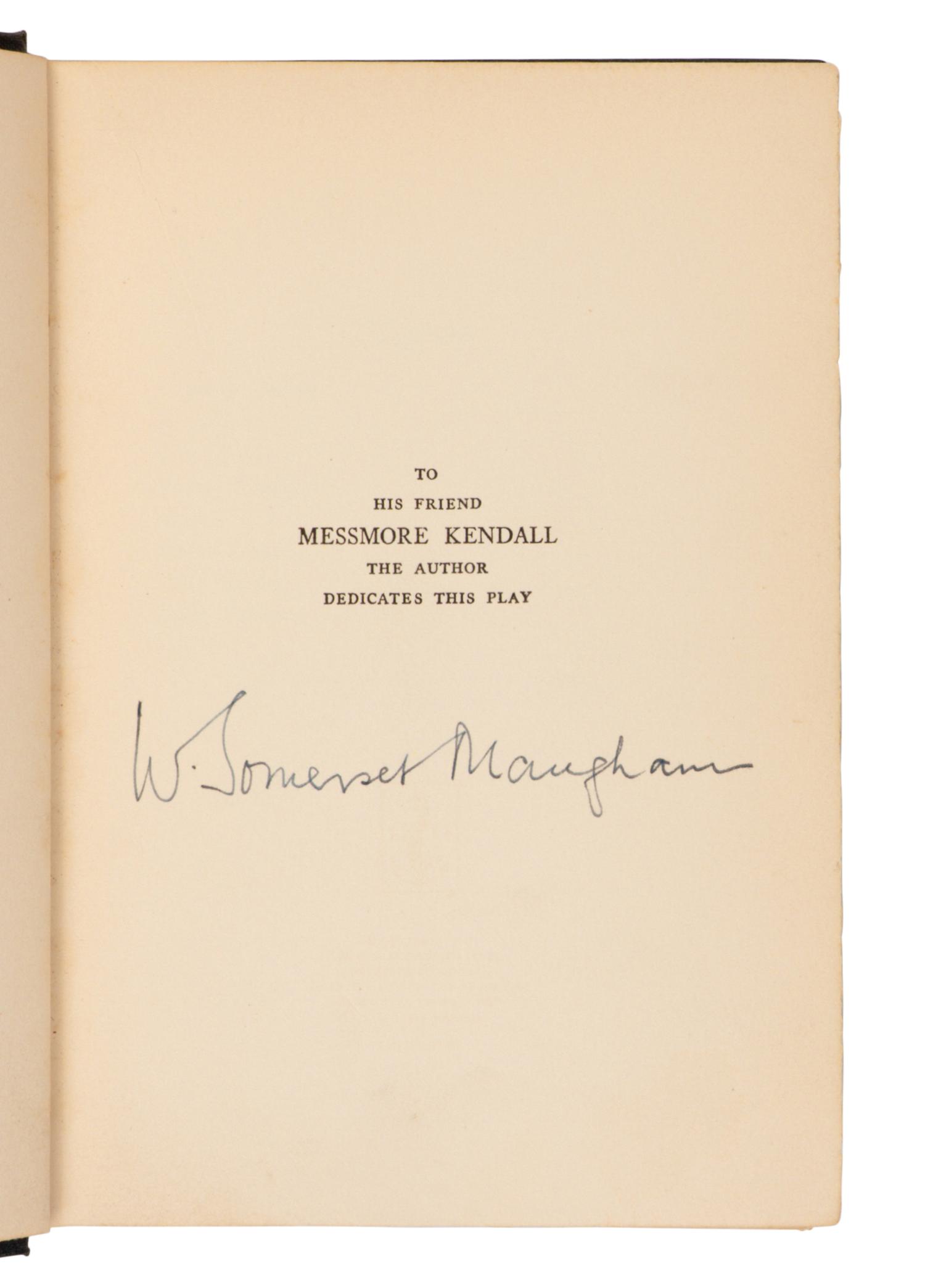 Maugham, W. Somerset (1874-1965). The Sacred Flame . Garden City, NY: Doubleday, Doran & Company, 1928.