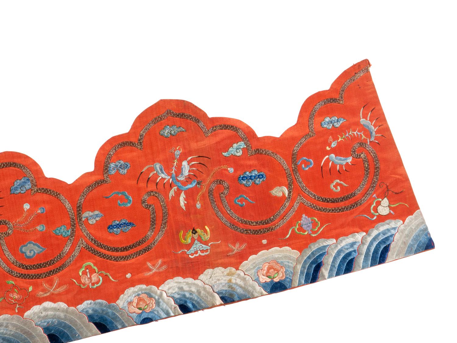 RELEASED TO MUSEUM -- A Group of Chinese Embroidered Silk Fragments