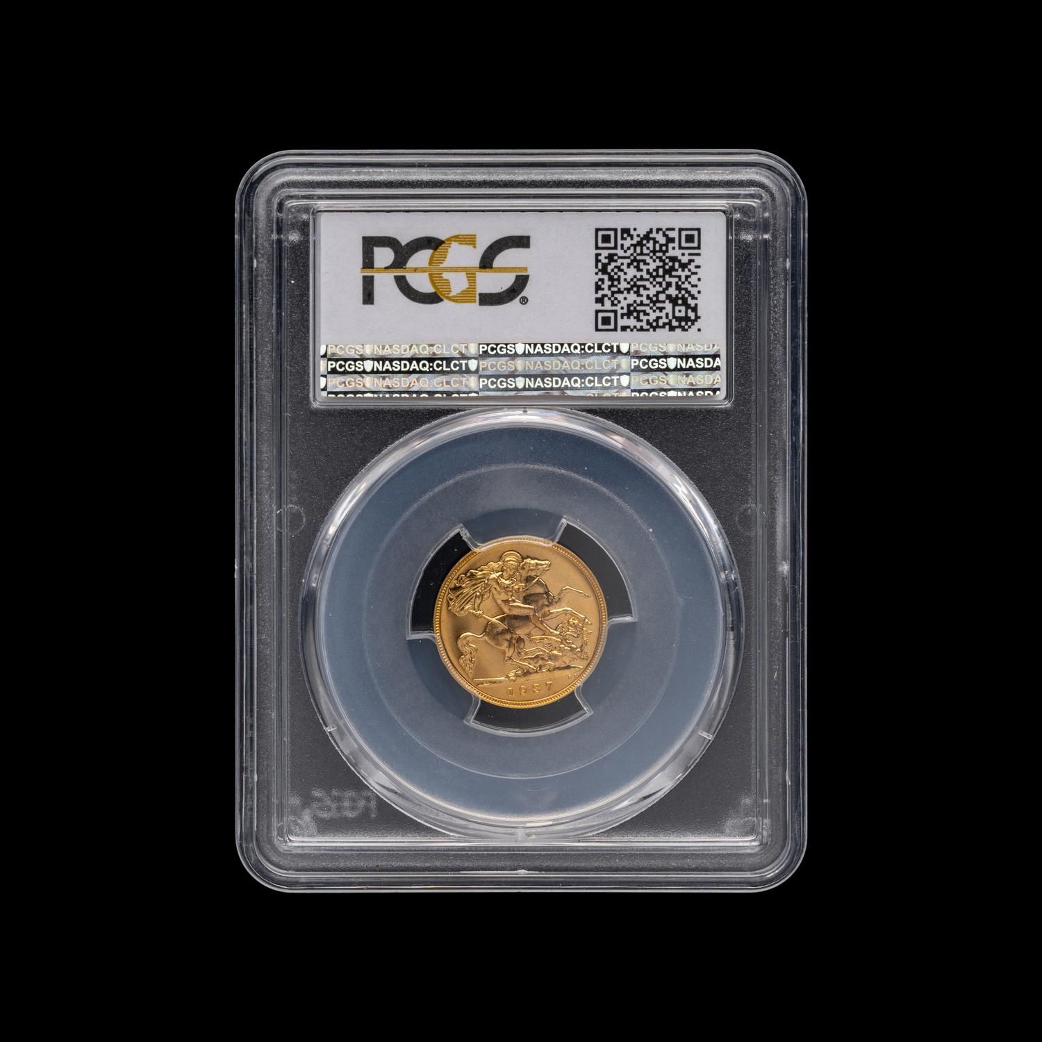 [GREAT BRITAIN] A 1937 George VI 1/2 Sovereign Gold Proof [PCGS PR64]