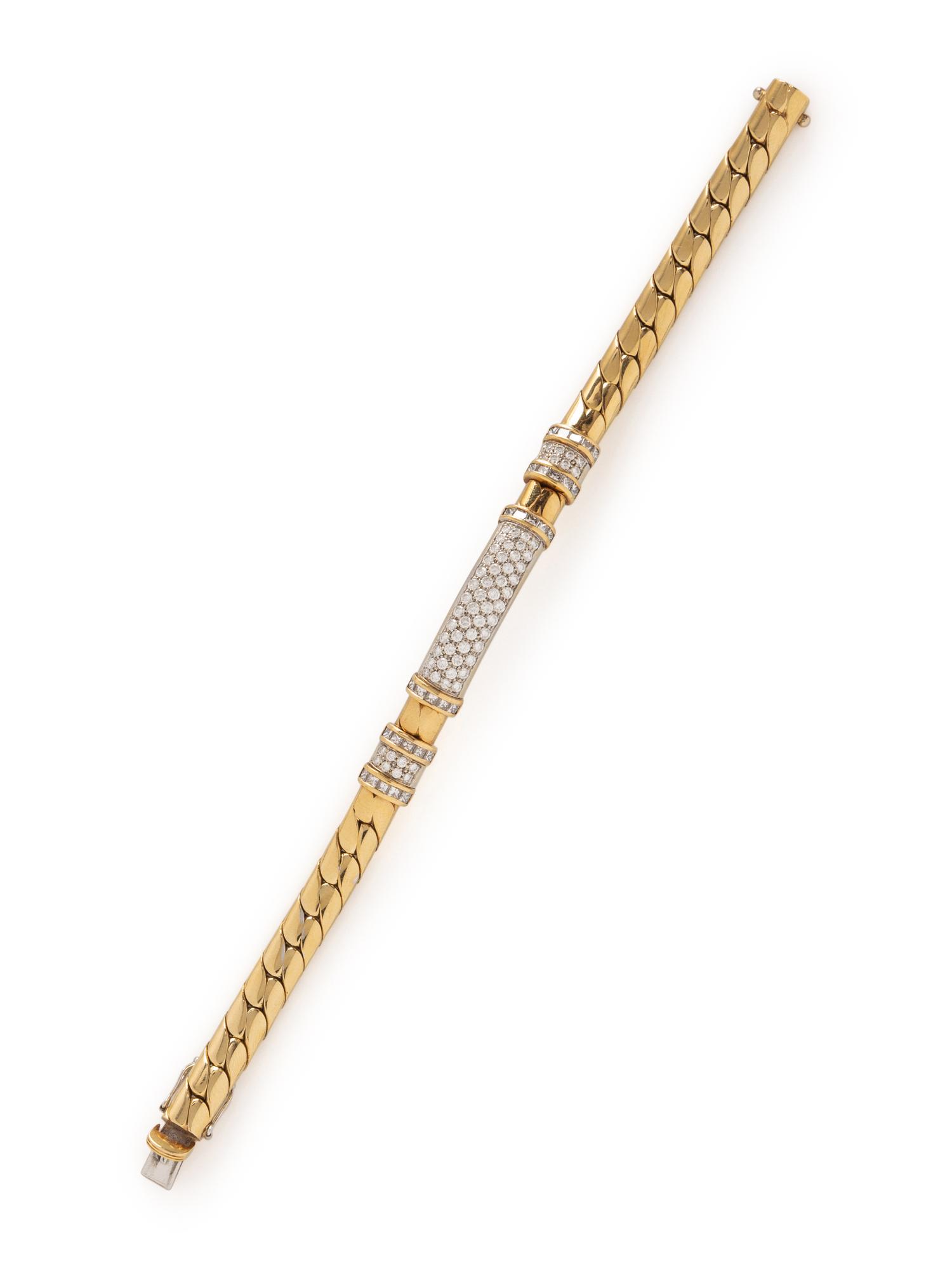 DIAMOND AND YELLOW GOLD BRACELET