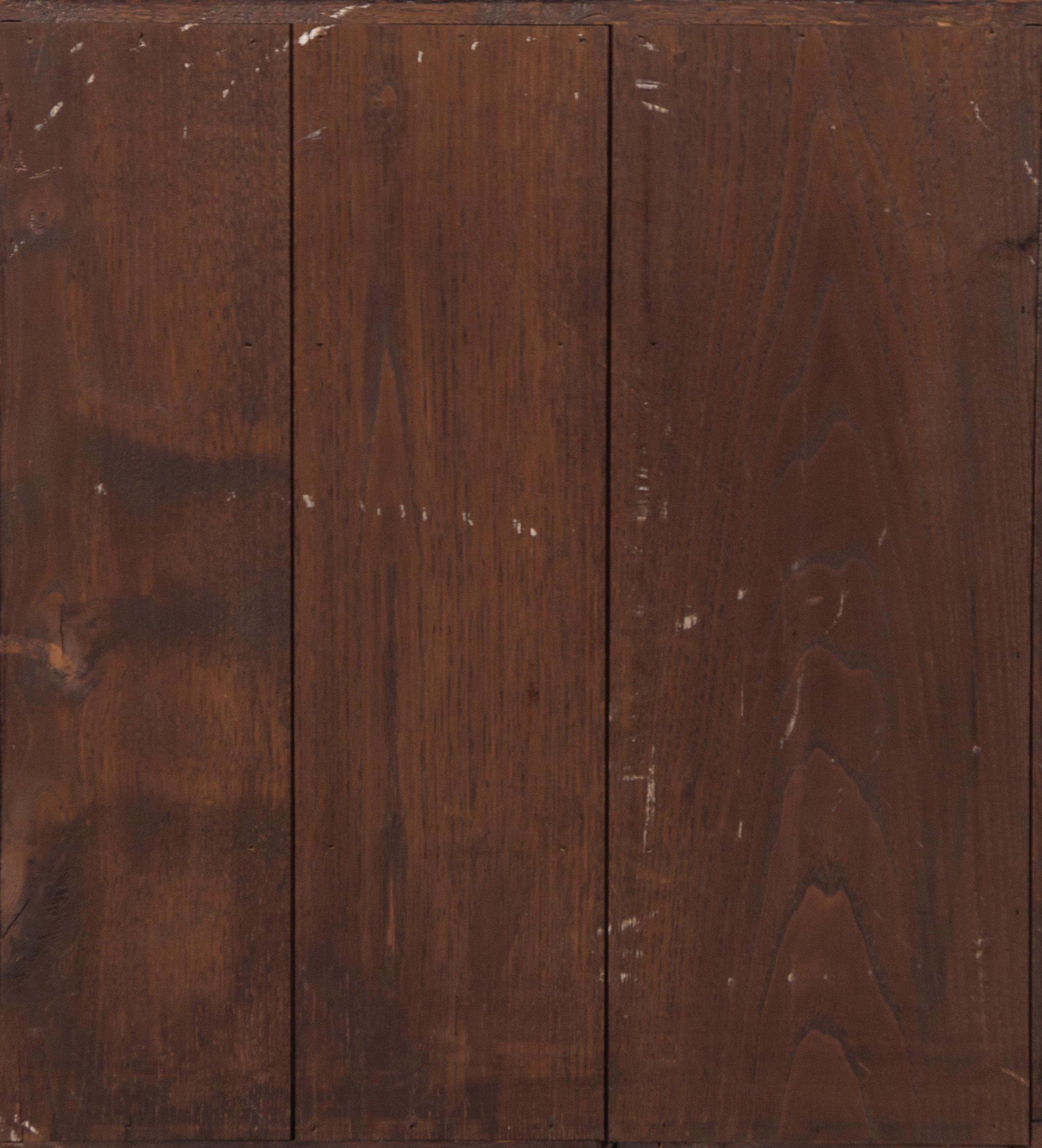 An English Primitive Burlwood Hanging Spice Cabinet