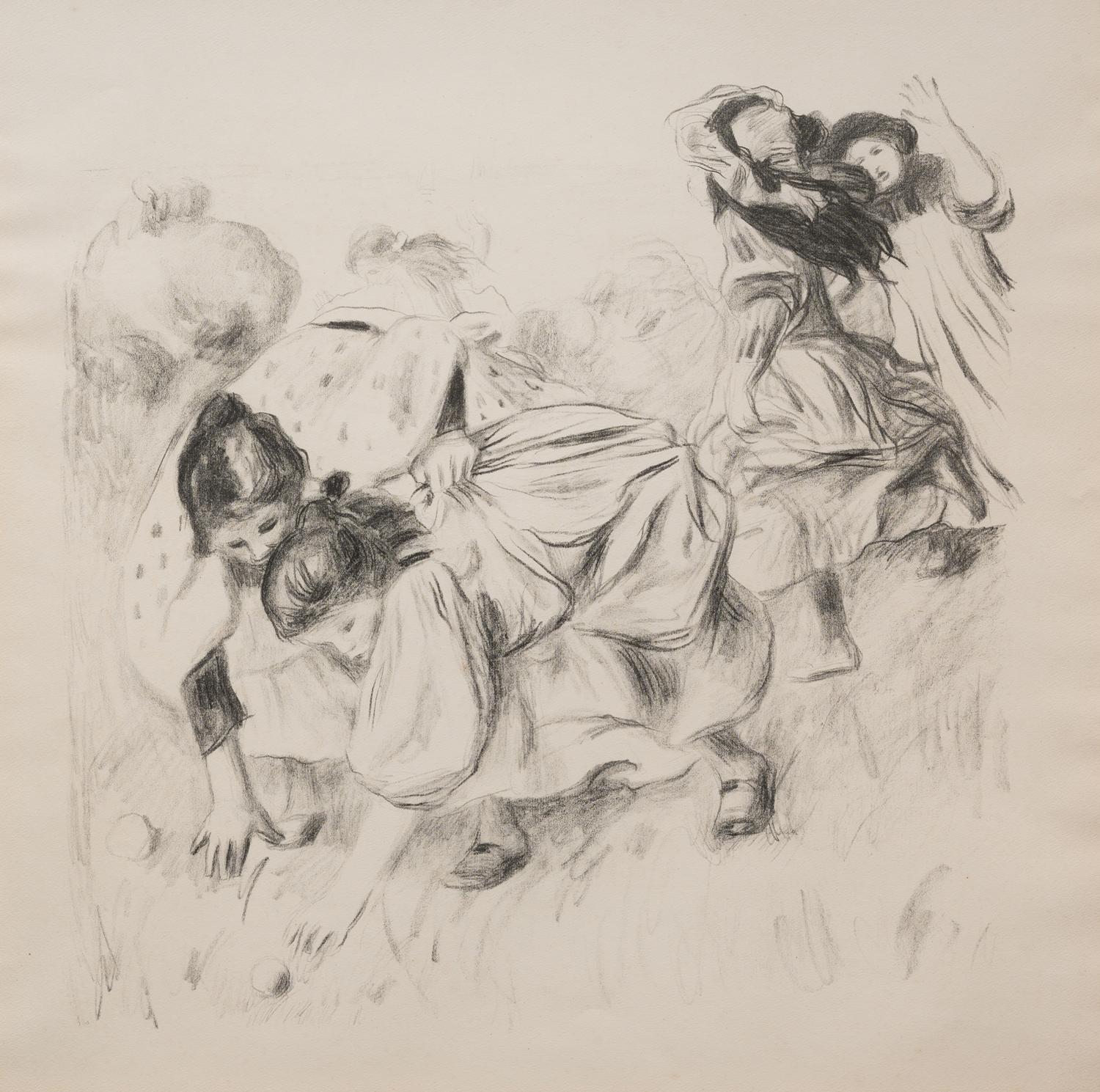 Enfants Jouant a la Balle , ca. 1900