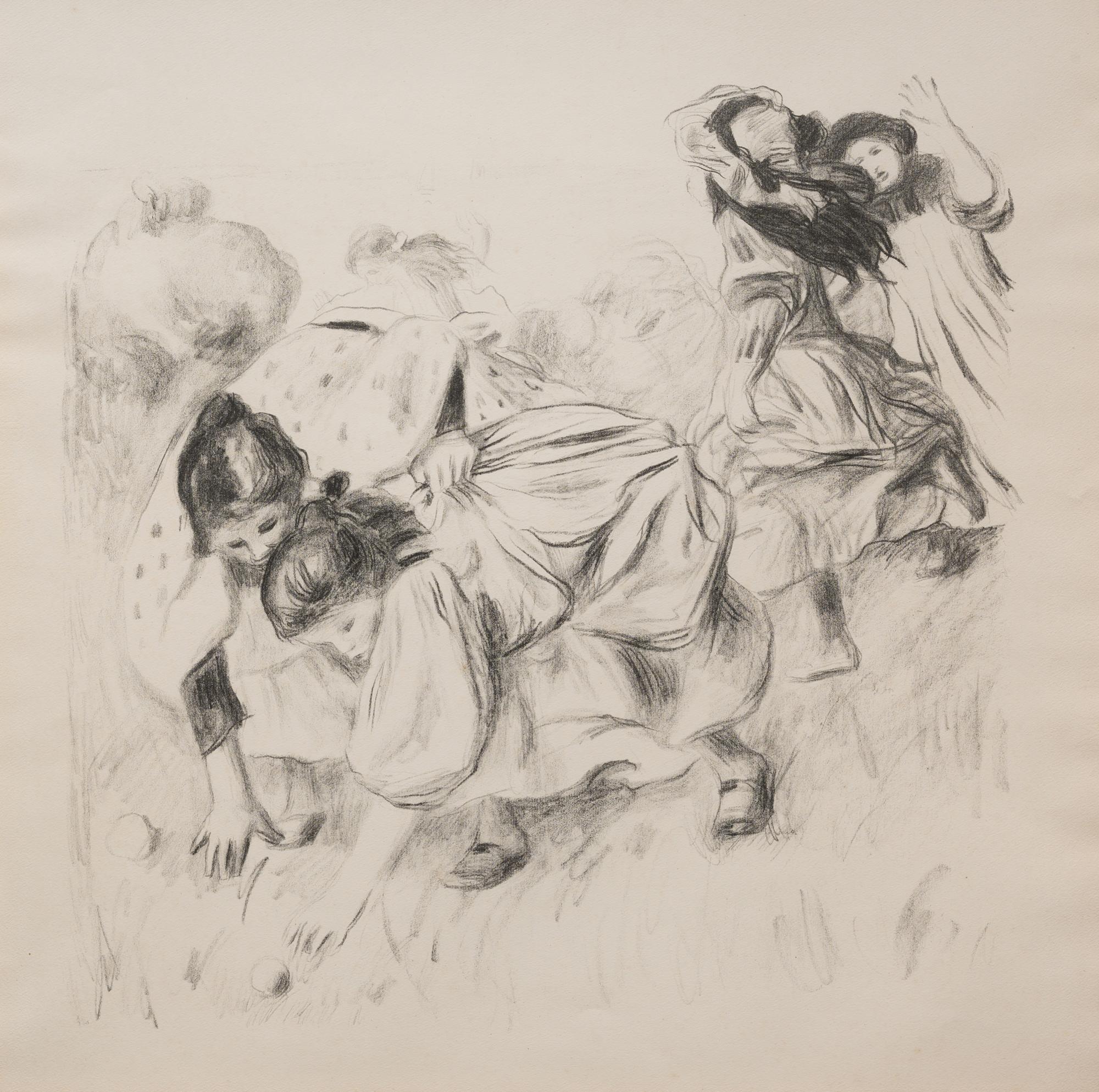 Enfants Jouant a la Balle , ca. 1900