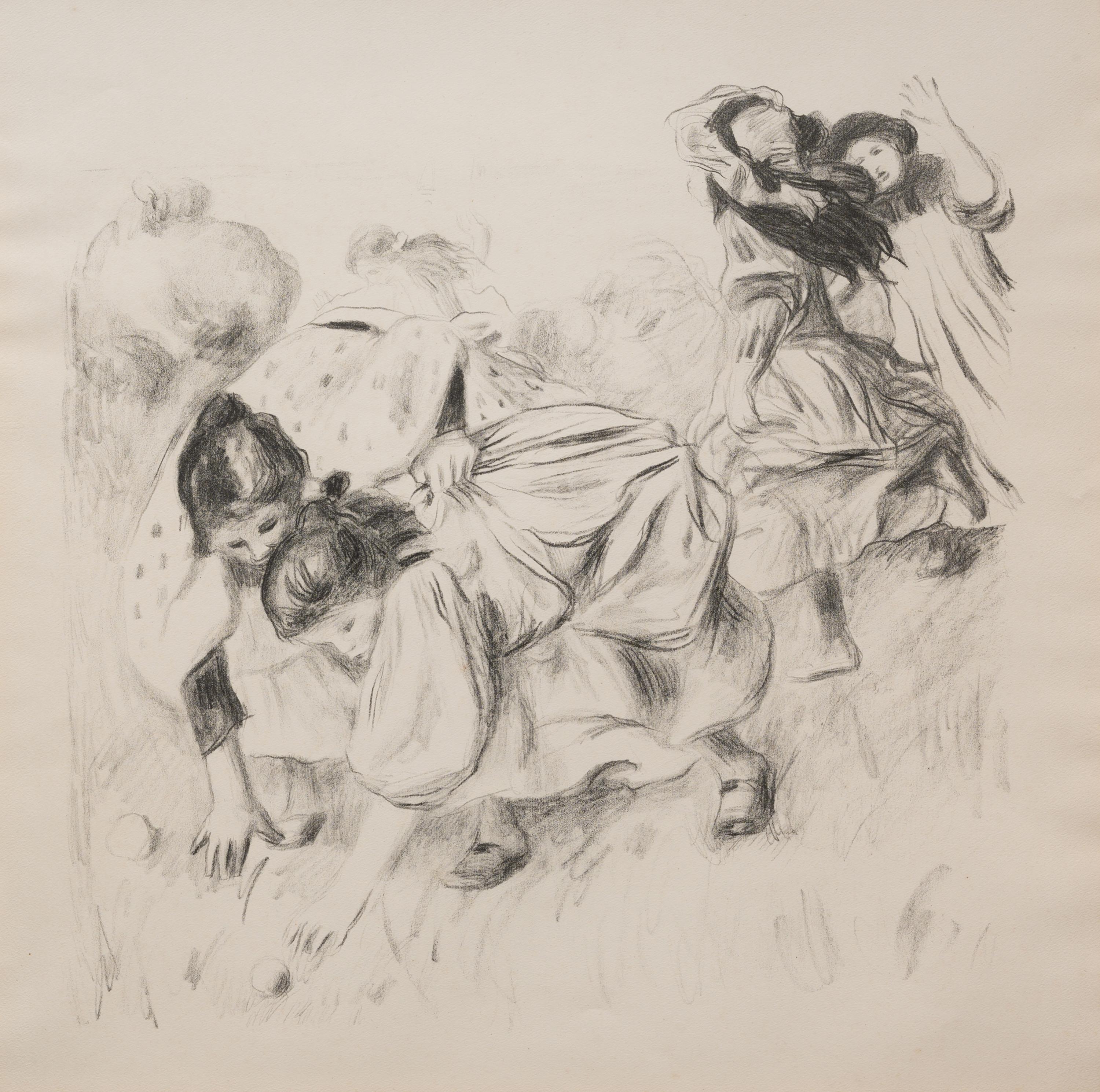 Enfants Jouant a la Balle , ca. 1900