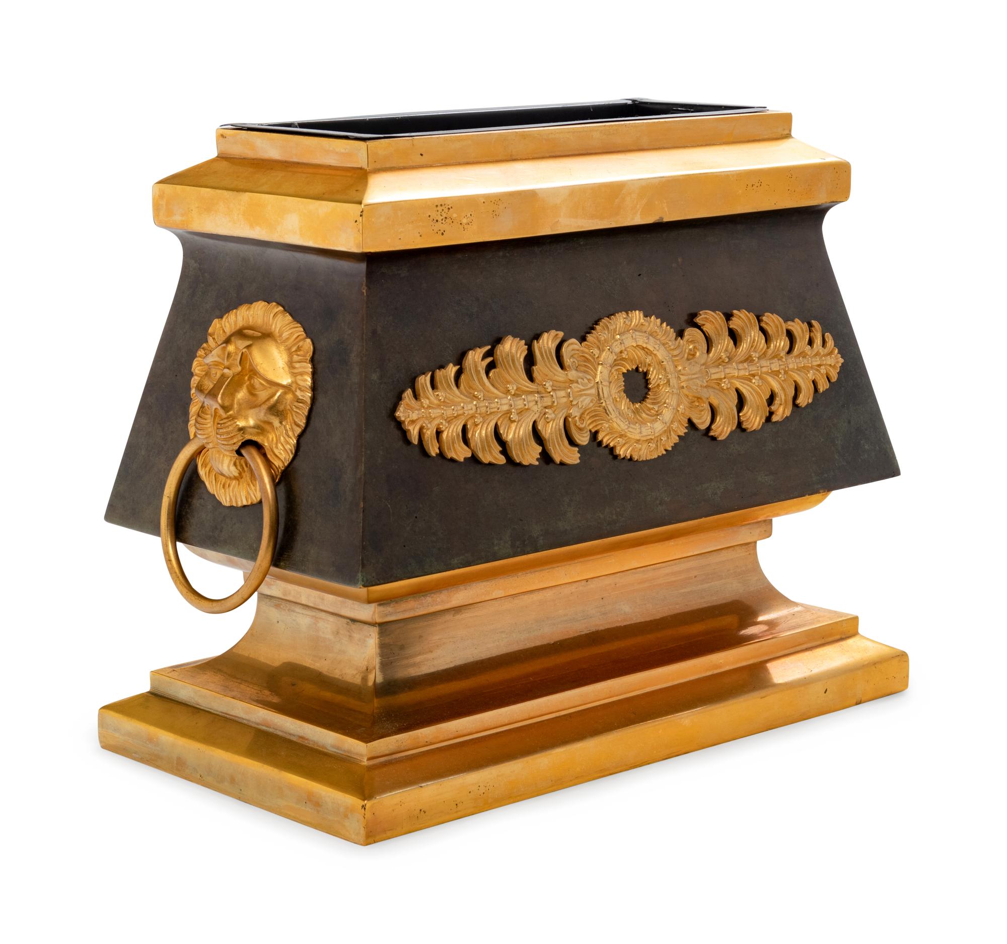 An Empire Style Parcel Gilt Bronze Jardinière