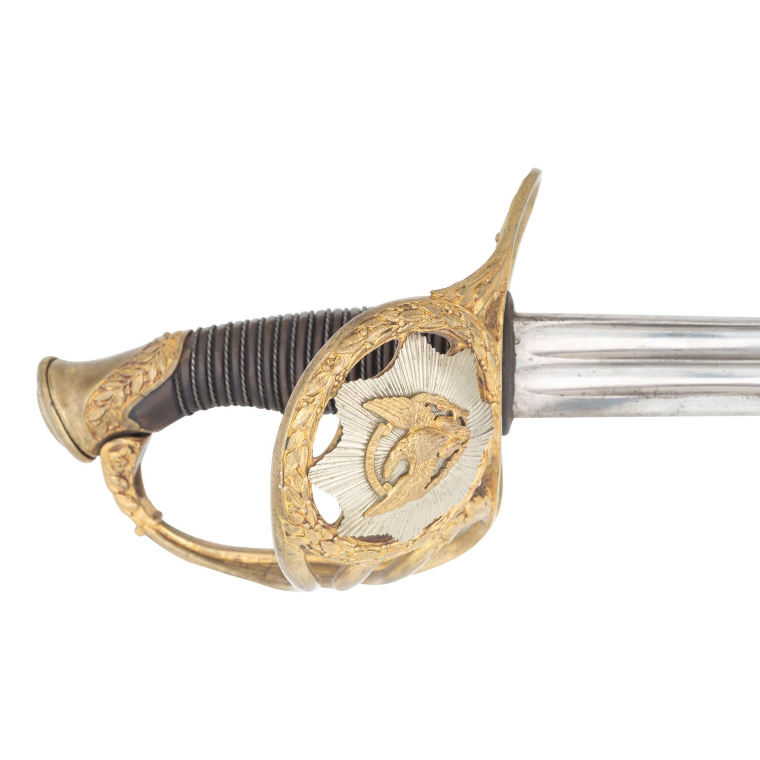 The French Cent Guard Hilted Heavy Cavalry Officers Saber of Capt. Arnold Rand, Capt. 1st Mass. & Col. 4th Mass Cavalry