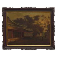 Two Framed Chinese Export Paintings, 19th Century — 清晚期 外銷油畫兩幅