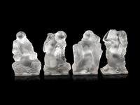 A Set of Four Lalique Surtout Quatres Saisons Figures