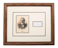 [POLITICS IN AMERICA]. A group of presidential signatures including Rutherford B. HAYES, Lyndon B. JOHNSON, Ronald REAGAN, and George H.W. BUSH.
