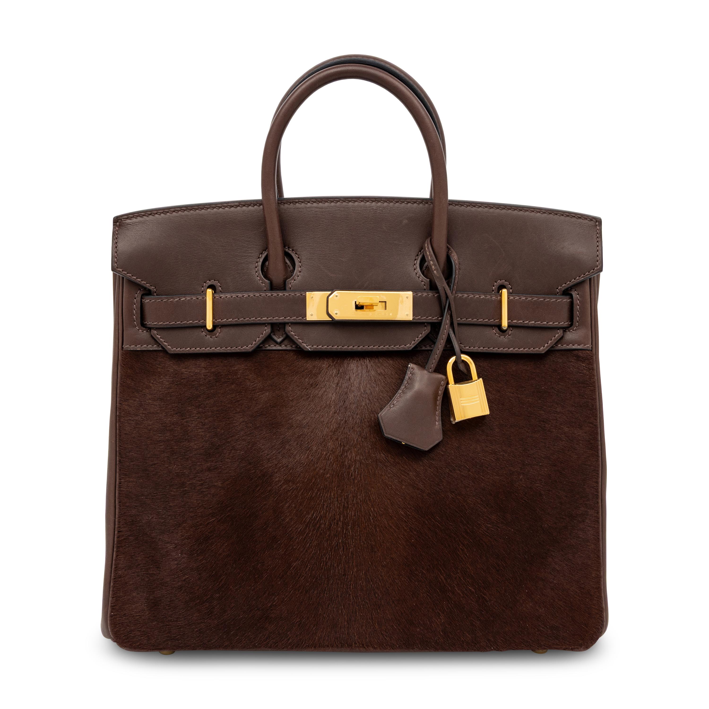 Hermès, Limited Edition HAC Birkin 28 in Pony Hair & Swift Leather