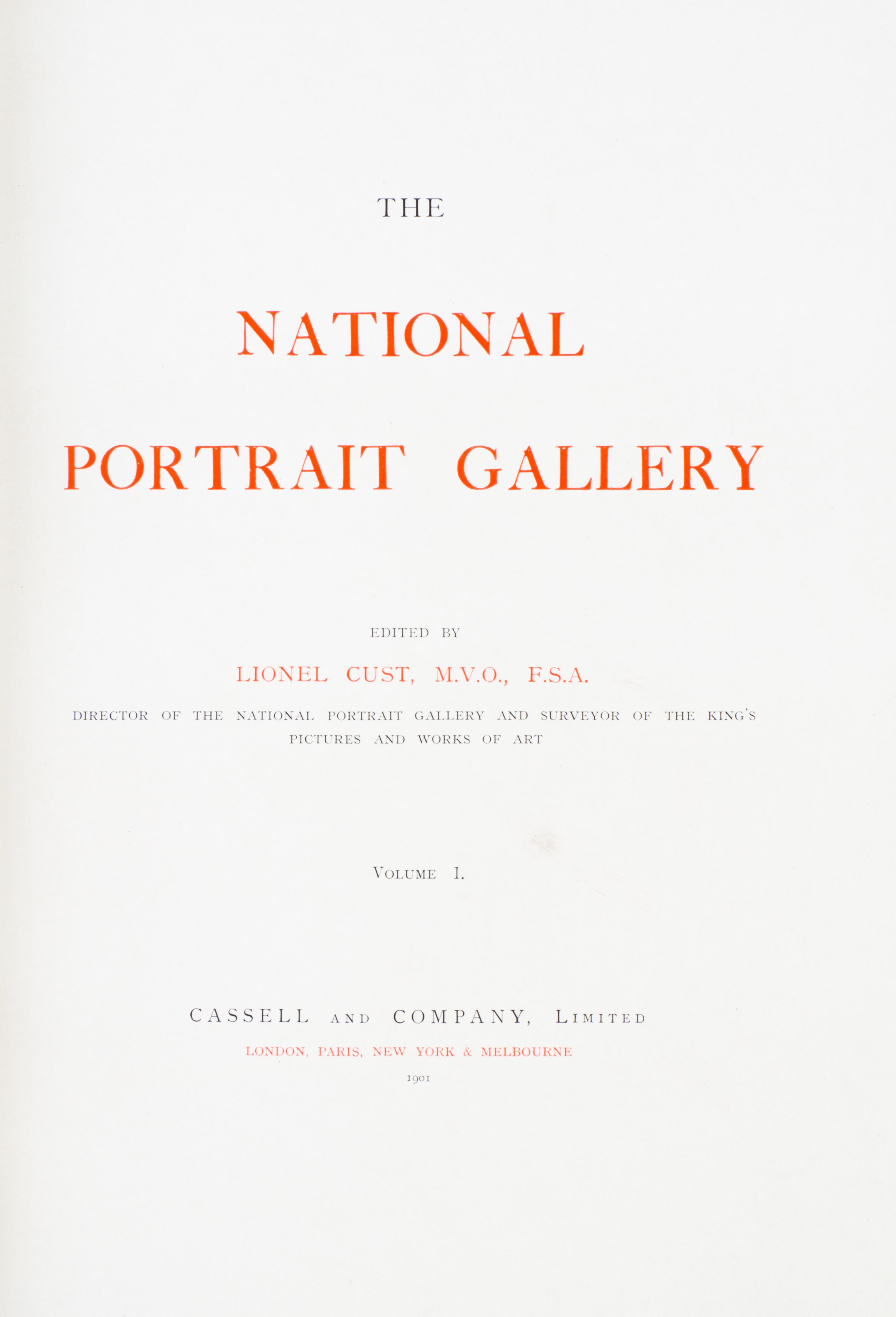 (NATIONAL PORTRAIT GALLERY) CUST, LIONEL, ed. London, 1902. 2 vols. Limited. With one other (3)