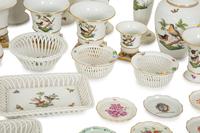 An Extensive Group of Herend Rothschild Bird Porcelain Table Articles