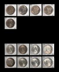 A Group of Thirteen Morgan and Peace $1 Coins