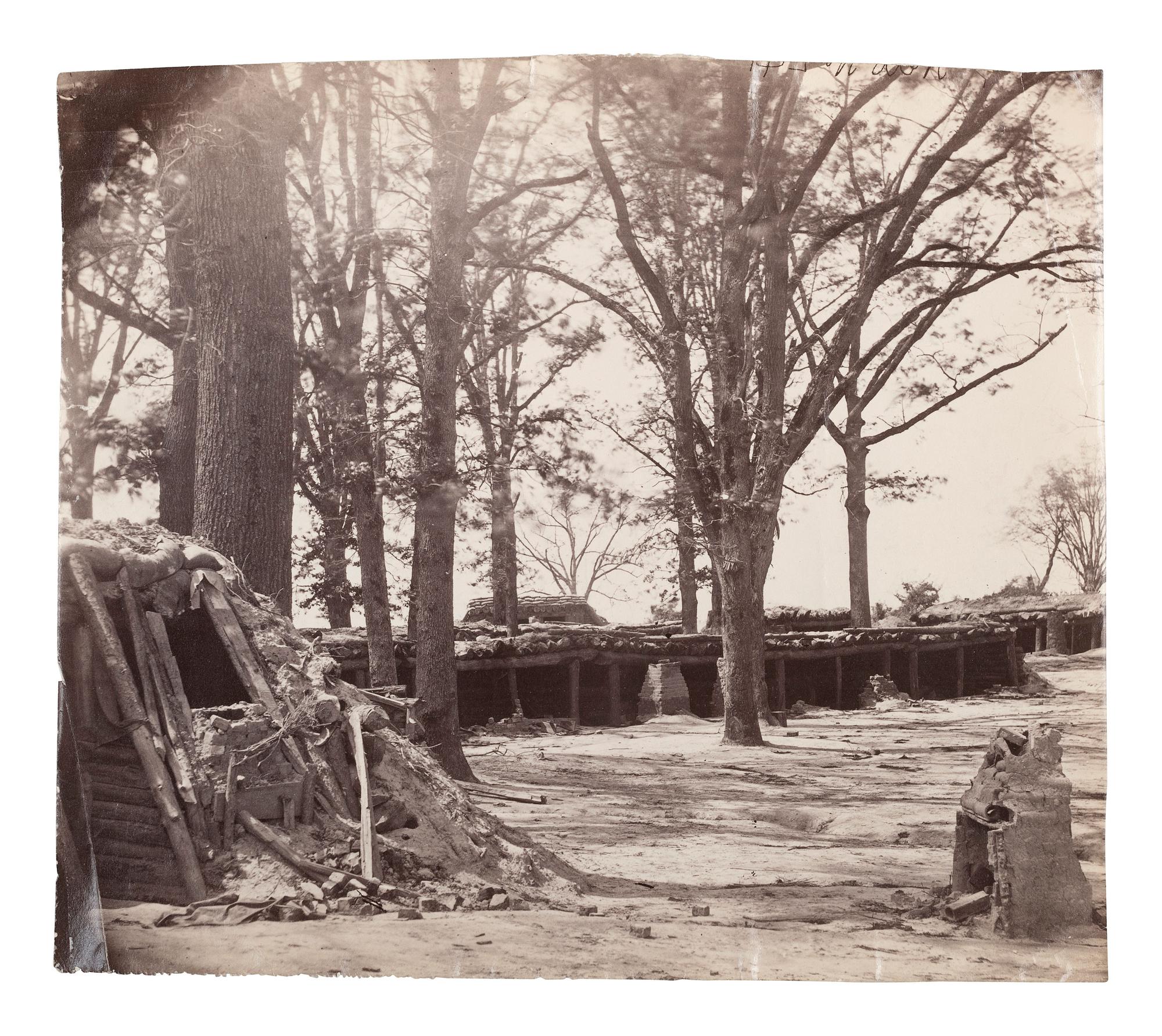 [CIVIL WAR]. O'SULLIVAN, Timothy H., (1840-1882), photographer. Interior of Fort Stedman, in front of Petersburg, Virginia . April-May 1865.