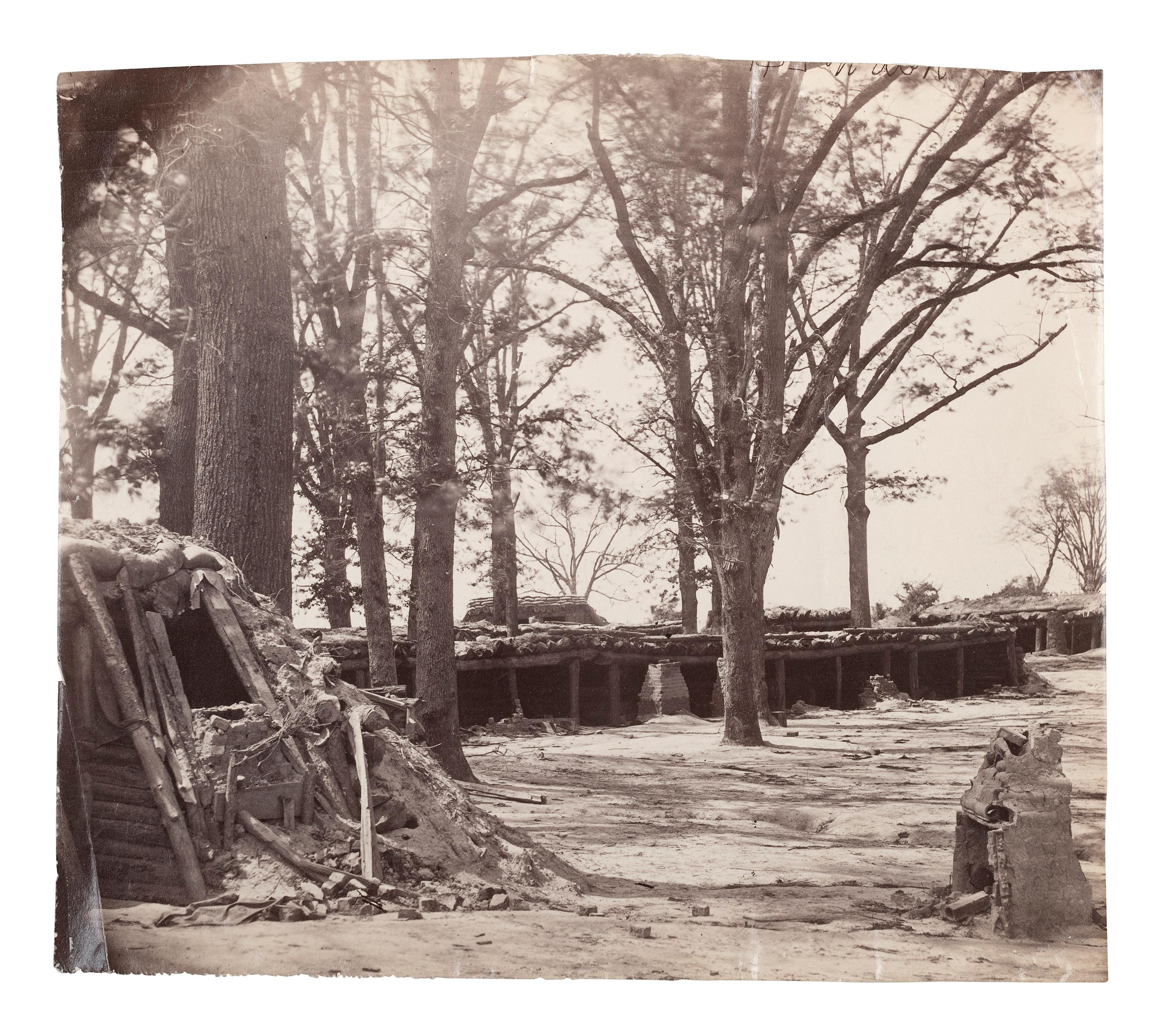 [CIVIL WAR]. O'SULLIVAN, Timothy H., (1840-1882), photographer. Interior of Fort Stedman, in front of Petersburg, Virginia . April-May 1865.