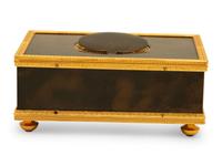 A Swiss Reuge Music Box with Bird Automaton and Clock — 20th Century