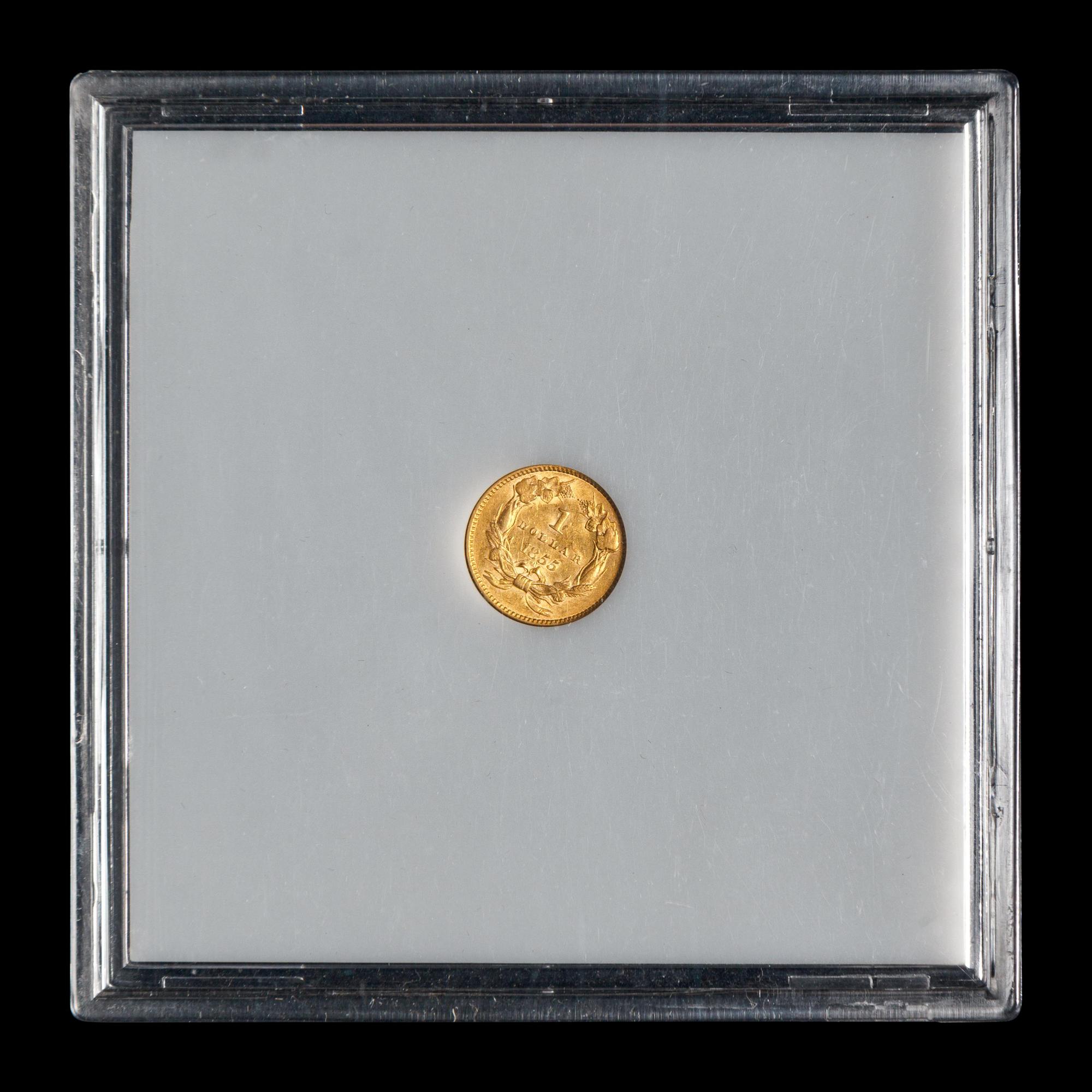 An 1855 Indian Princess $1 Gold Coin